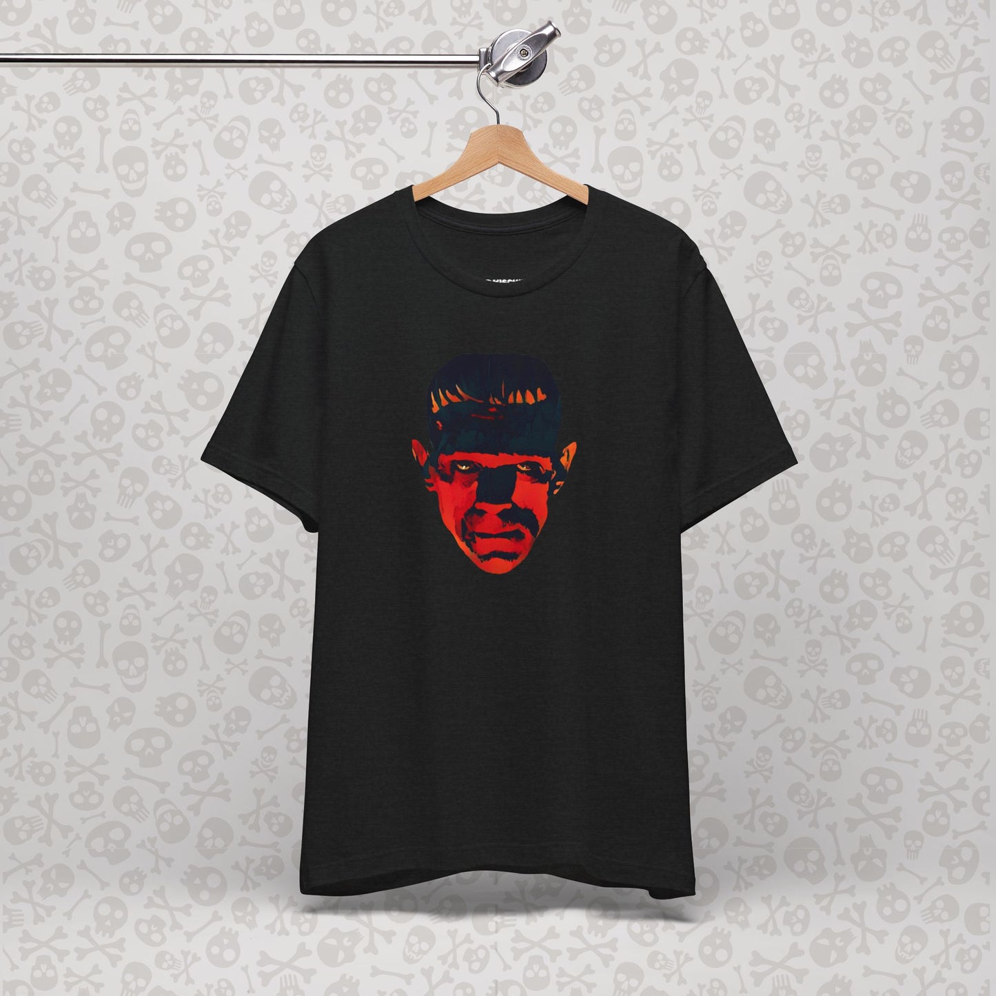 Vintage Frankenstein Tee, Halloween Shirt, Unisex Graphic T-Shirt, Horror Movie Top, Retro Costume Apparel, Spooky Gift