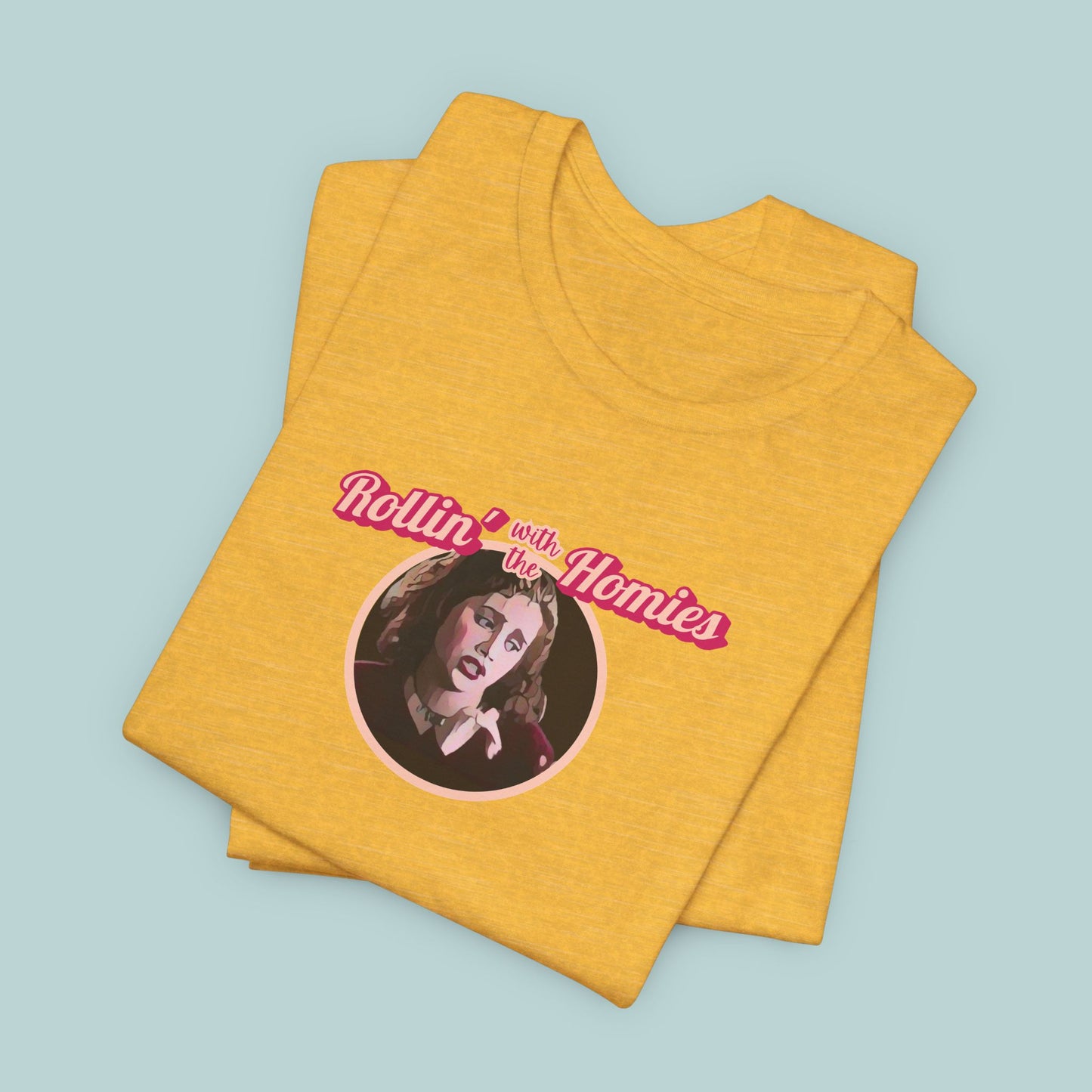 Camiseta de la película Clueless Rollin' With the Homies de los 90, top de moda retro, camiseta con gráficos hipster, camiseta vintage de cultura pop, camisetas clásicas de culto