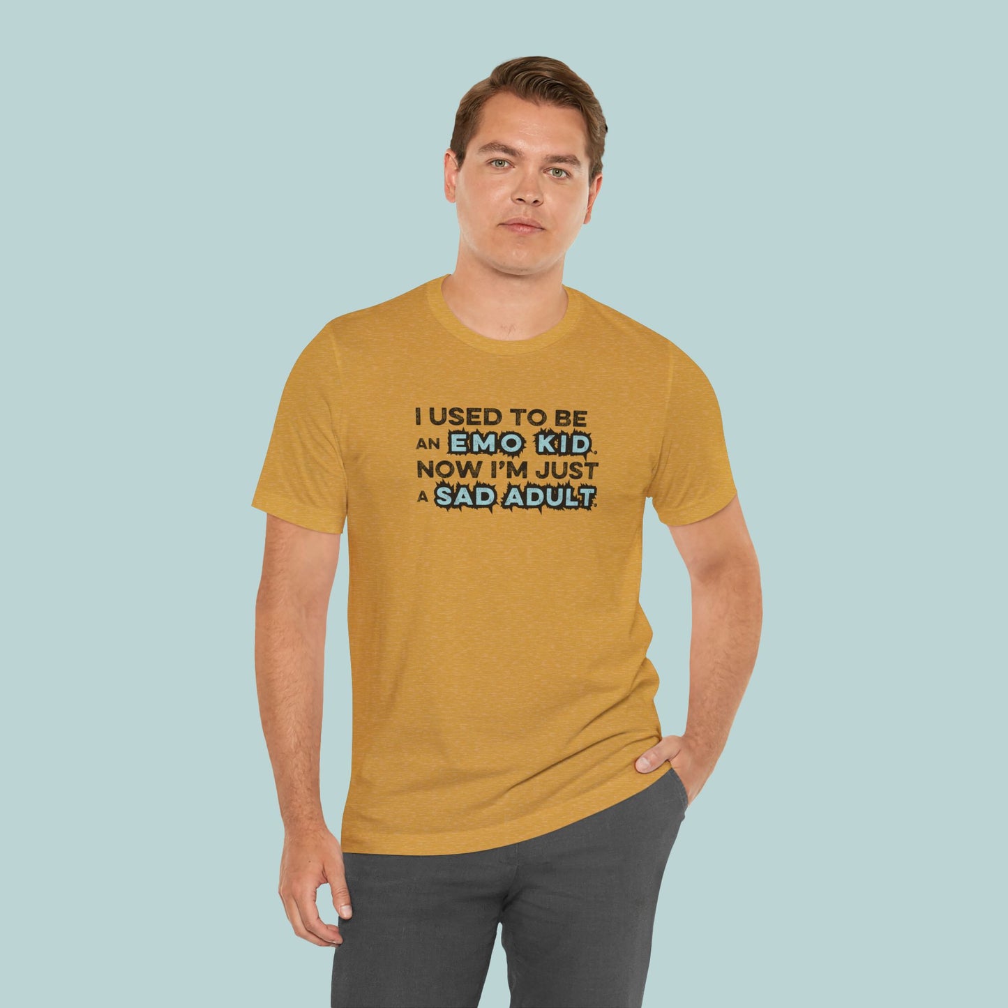 Former Emo Kid T-Shirt, Unisex Short Sleeve Tee, Gift for Sad Adults, Emo Fashion Tee, Casual Everyday Wear, Funny T-Shirt