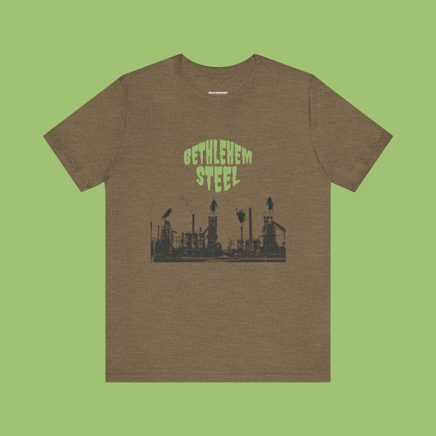 Spooky Bethlehem Steel T-Shirt, Bethlehem Goth, Vintage Style Tee, Retro Graphic Top, Unisex Jersey Short Sleeve Tee, Bethlehem PA