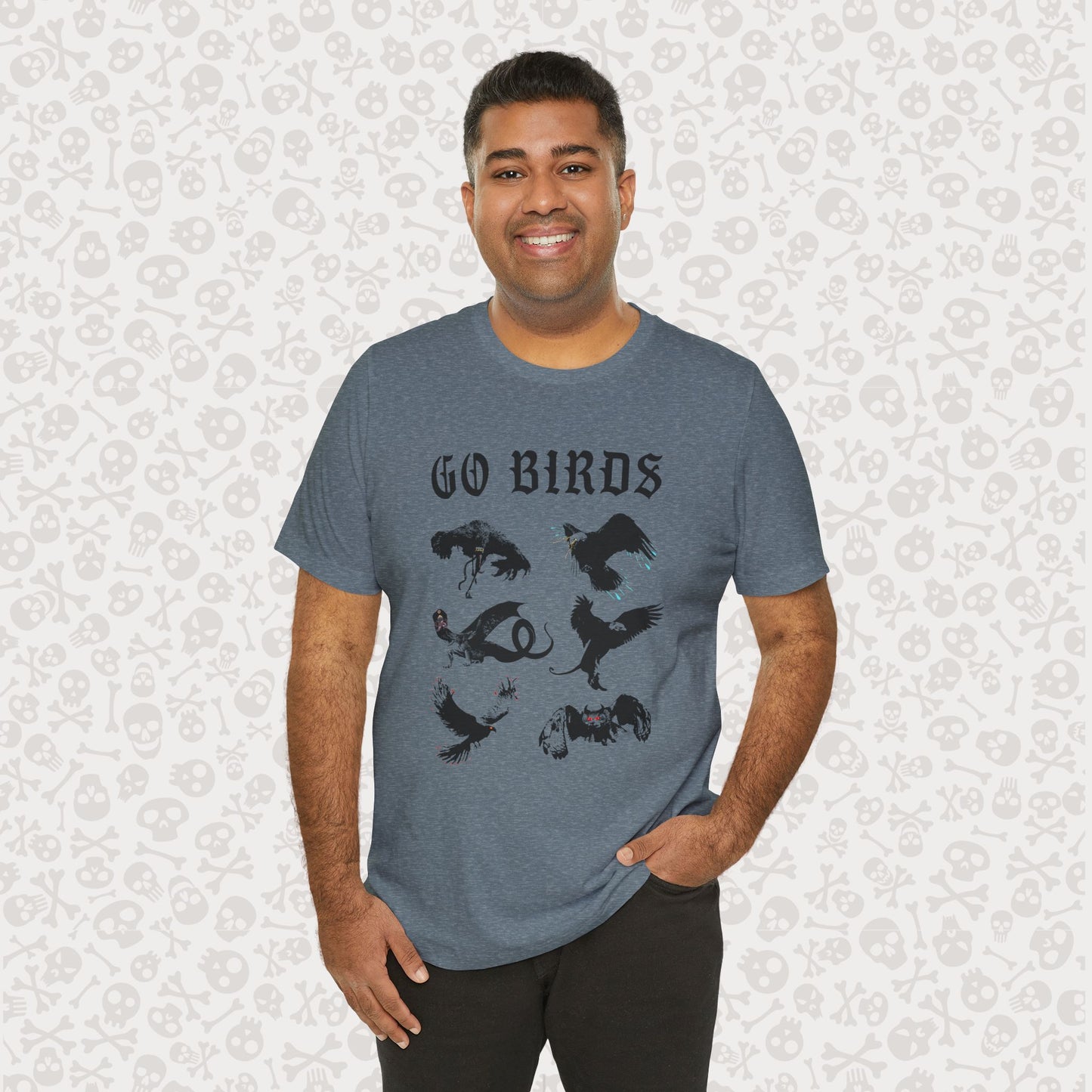 Go Birds Cryptids T-Shirt, Bird Cryptid Tee, Thunderbird Shirt, Snallygaster, Griffin, Phoenix, Devil Bird, Terror Bird, Philadelphia Shirt