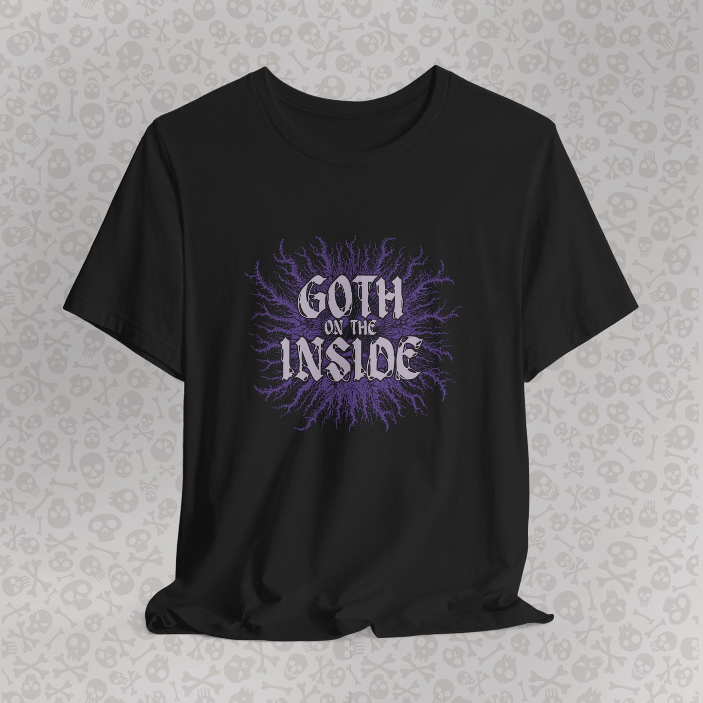 Goth on the Inside Unisex Tee, Goth Emo Punk Graphic Shirt, Dark Alternative Clothing, Punk Rock T-Shirt, Gothic Fashion Top