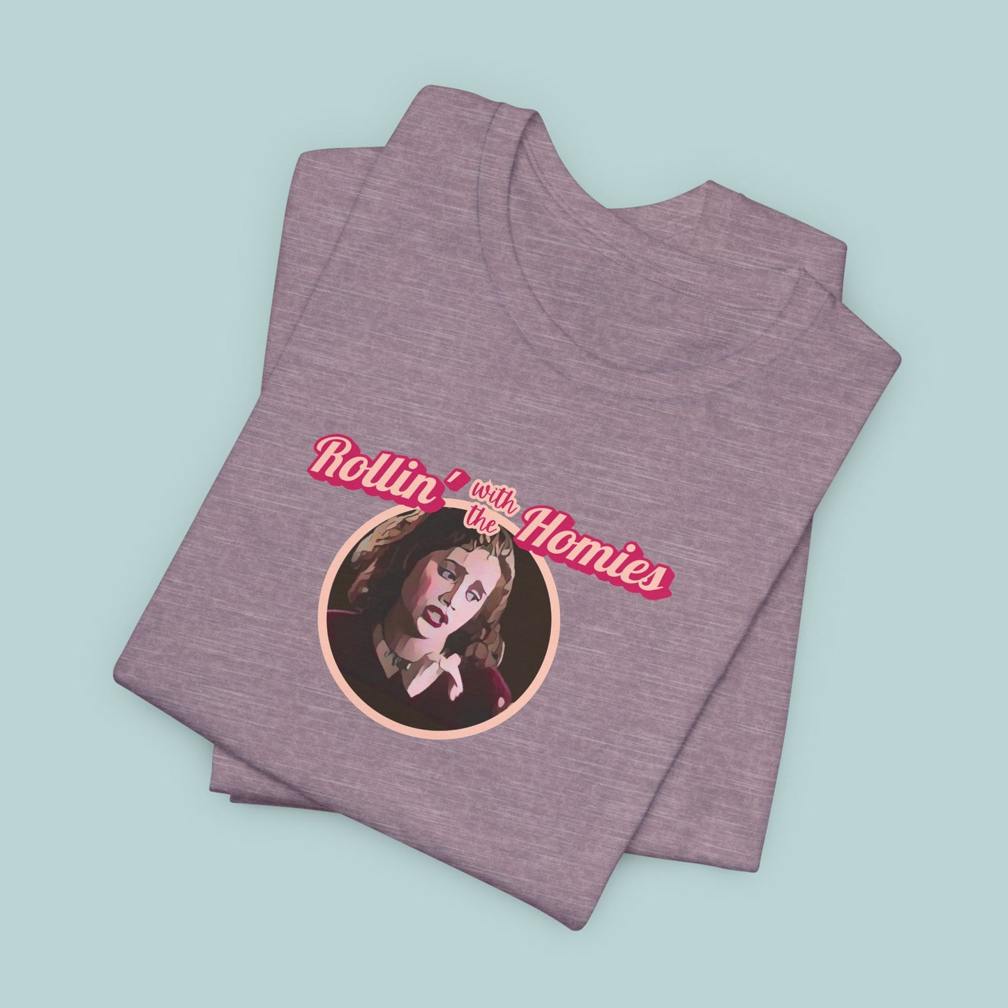 Camiseta de la película Clueless Rollin' With the Homies de los 90, top de moda retro, camiseta con gráficos hipster, camiseta vintage de cultura pop, camisetas clásicas de culto