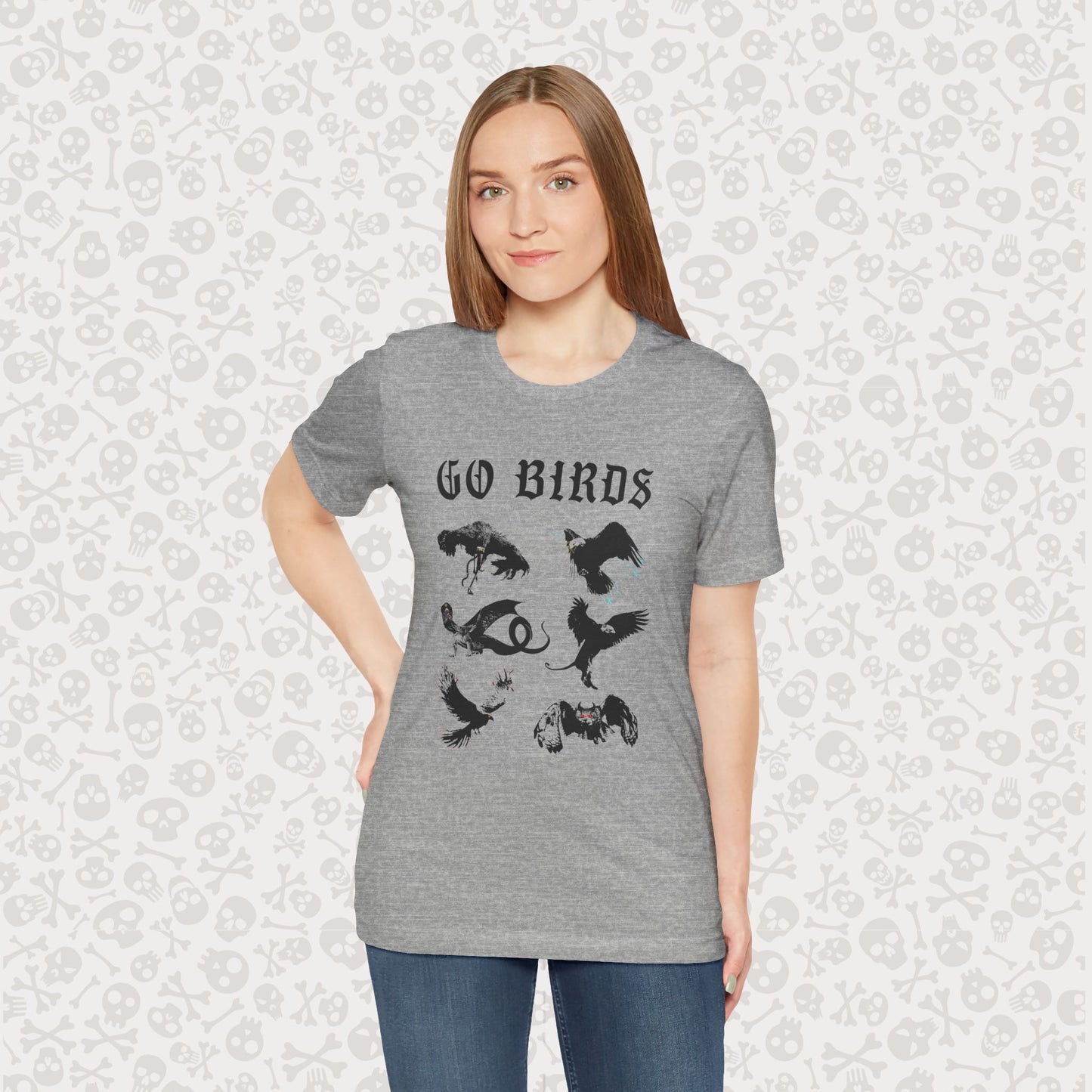 Go Birds Cryptids T-Shirt, Bird Cryptid Tee, Thunderbird Shirt, Snallygaster, Griffin, Phoenix, Devil Bird, Terror Bird, Philadelphia Shirt