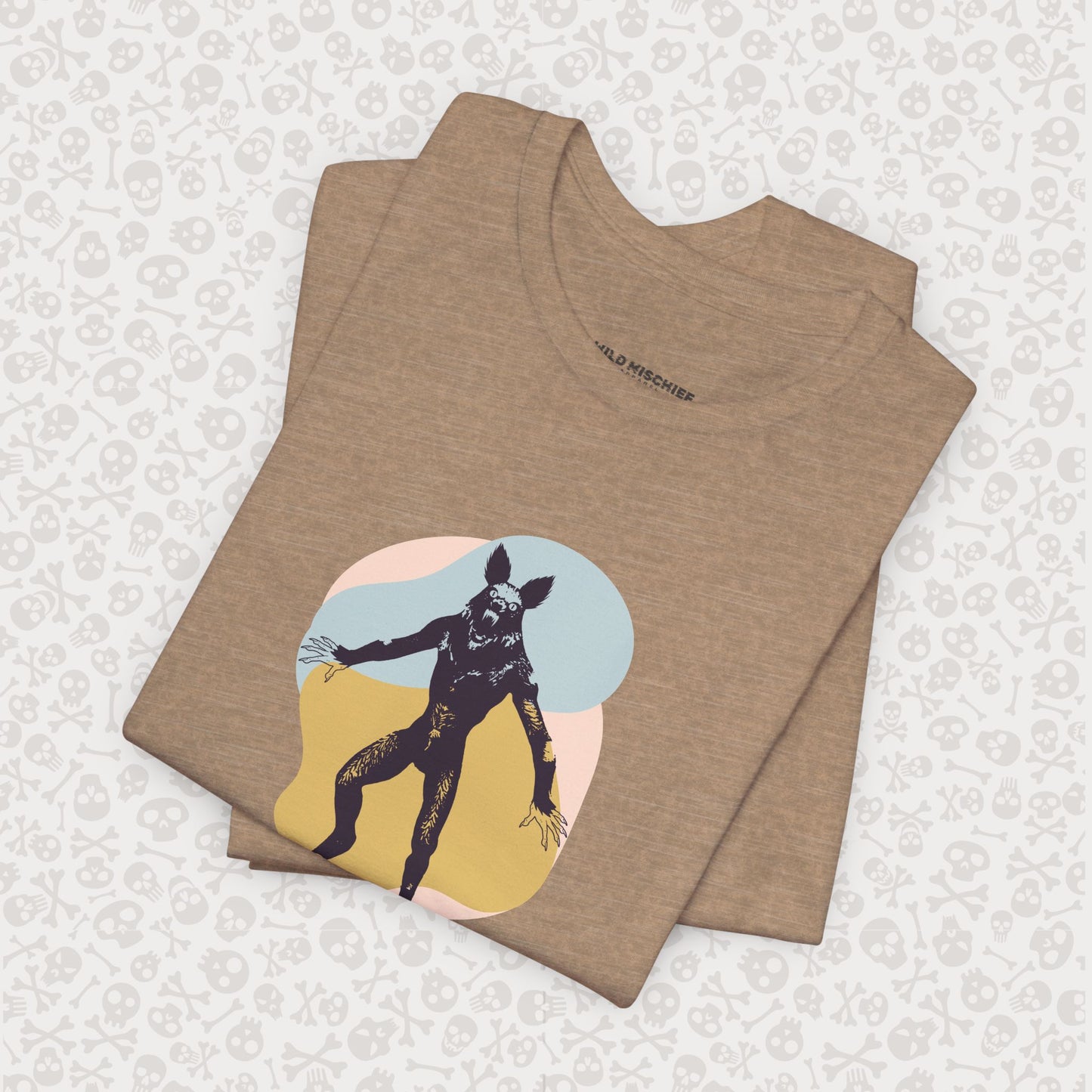 Camiseta abstracta con gráfico de hombre lobo, unisex, de Halloween, de terror, de luna llena, de Teen Wolf, de Cryptids