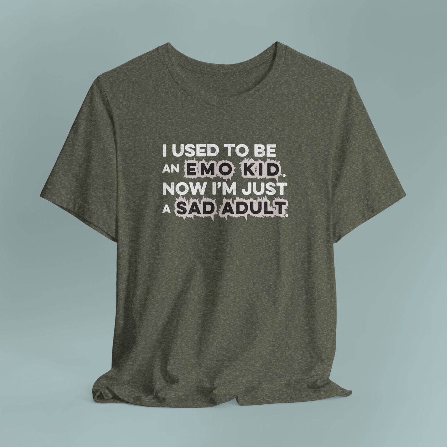 Former Emo Kid T-Shirt, Unisex Short Sleeve Tee, Gift for Sad Adults, Emo Fashion Tee, Casual Everyday Wear, Funny T-Shirt