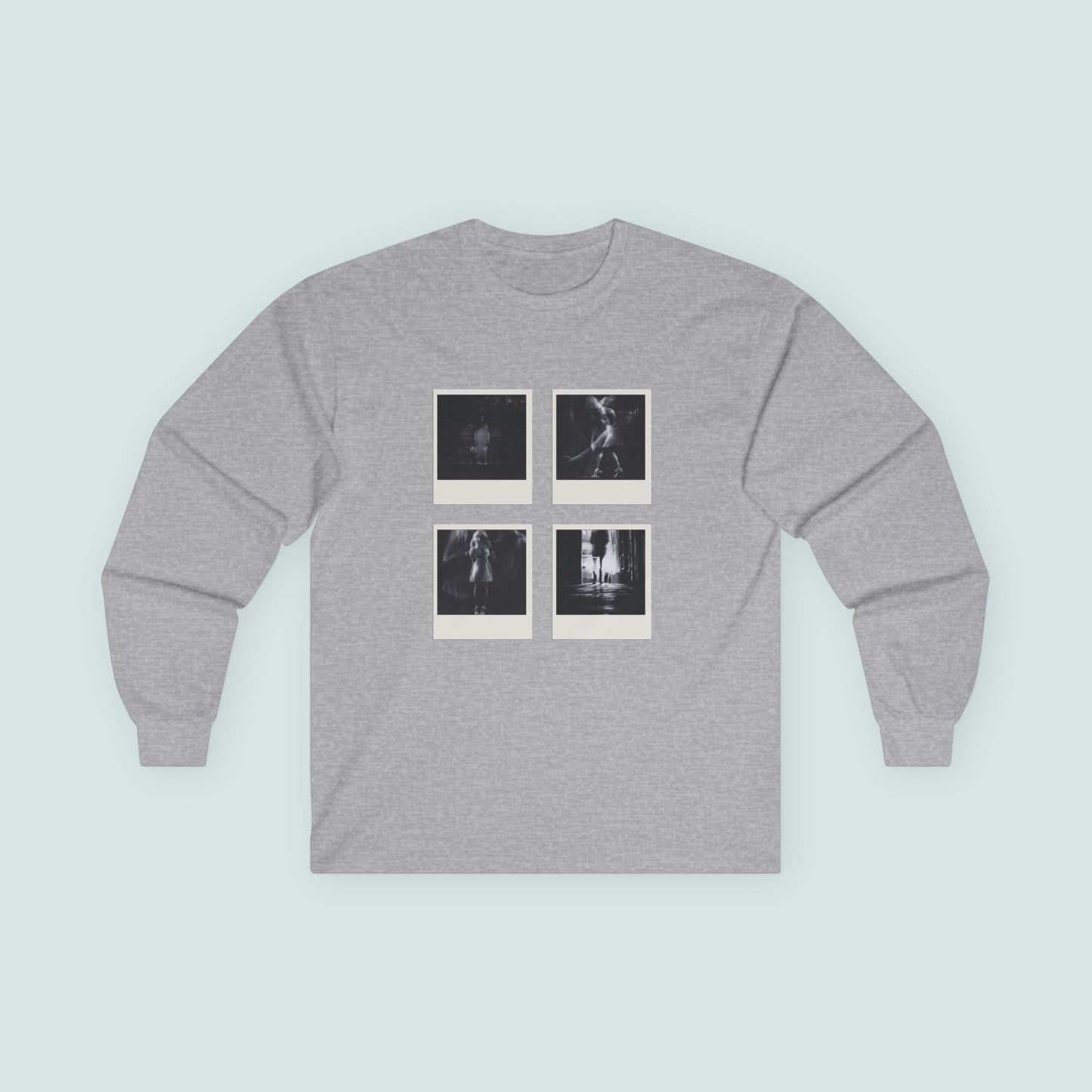 Camiseta de manga larga fantasmal Polaroids of Apparitions, camiseta de algodón embrujada, camiseta vintage Spirit, camiseta unisex de fotografía paranormal