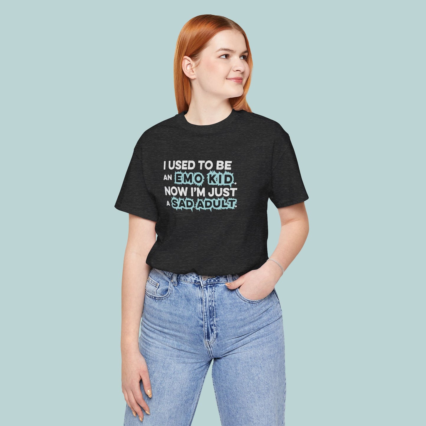 Former Emo Kid T-Shirt, Unisex Short Sleeve Tee, Gift for Sad Adults, Emo Fashion Tee, Casual Everyday Wear, Funny T-Shirt