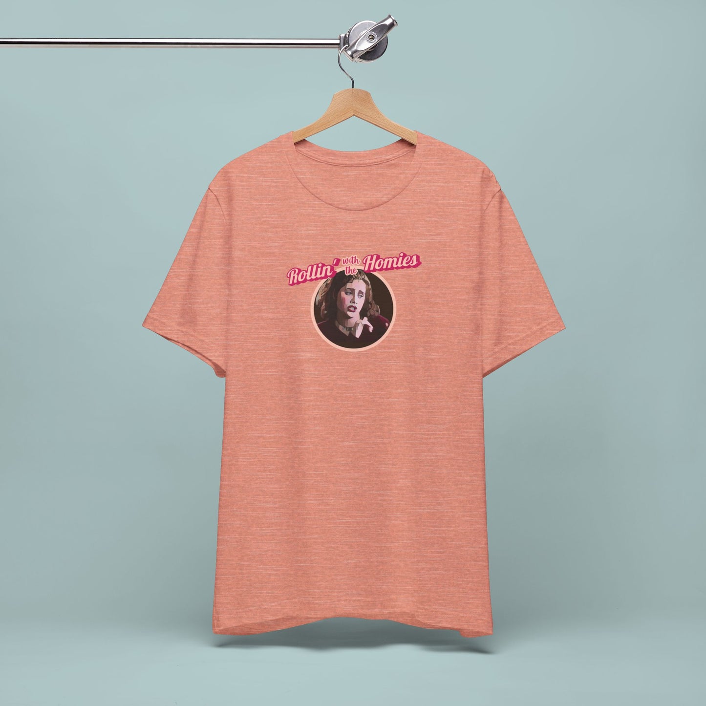 Camiseta de la película Clueless Rollin' With the Homies de los 90, top de moda retro, camiseta con gráficos hipster, camiseta vintage de cultura pop, camisetas clásicas de culto