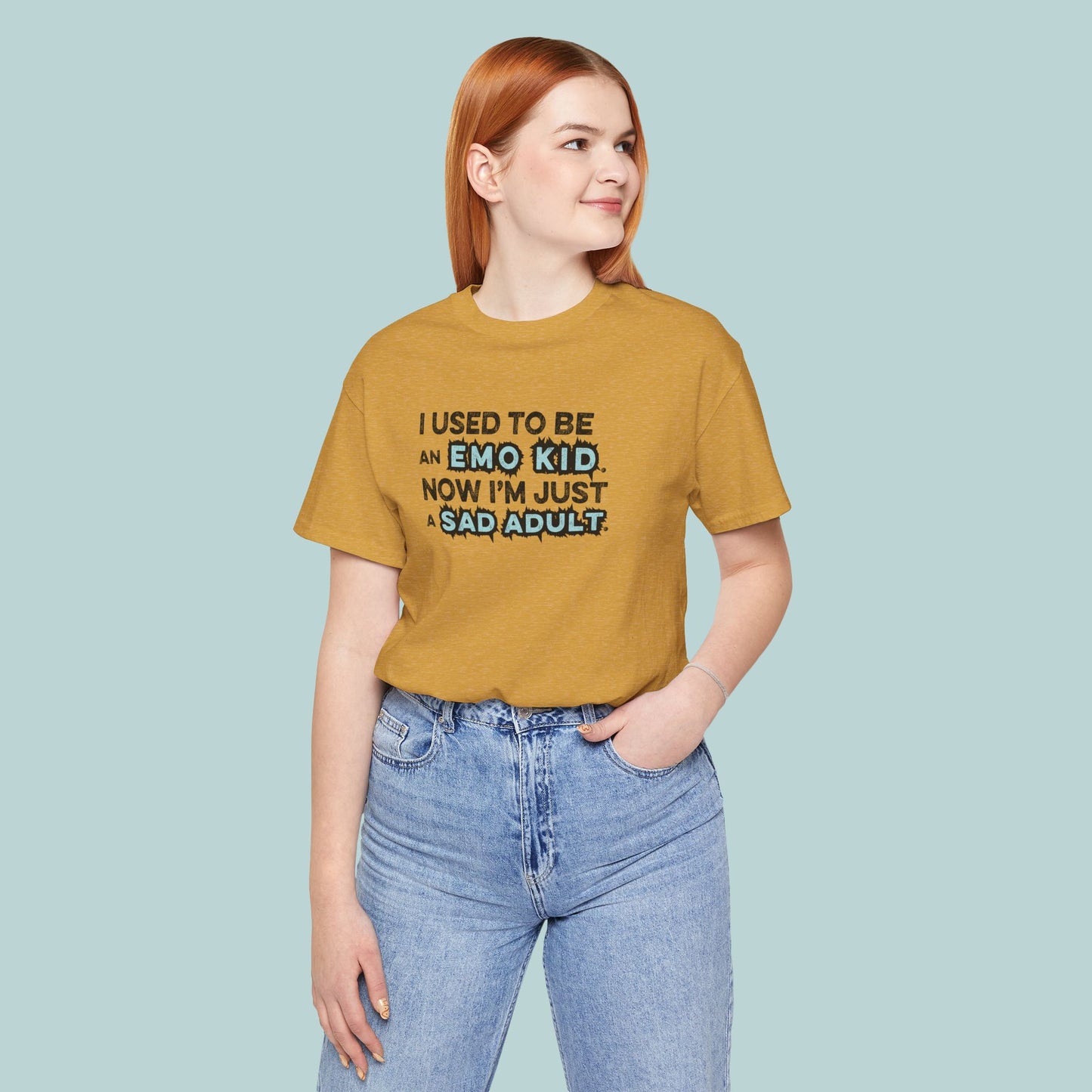 Former Emo Kid T-Shirt, Unisex Short Sleeve Tee, Gift for Sad Adults, Emo Fashion Tee, Casual Everyday Wear, Funny T-Shirt
