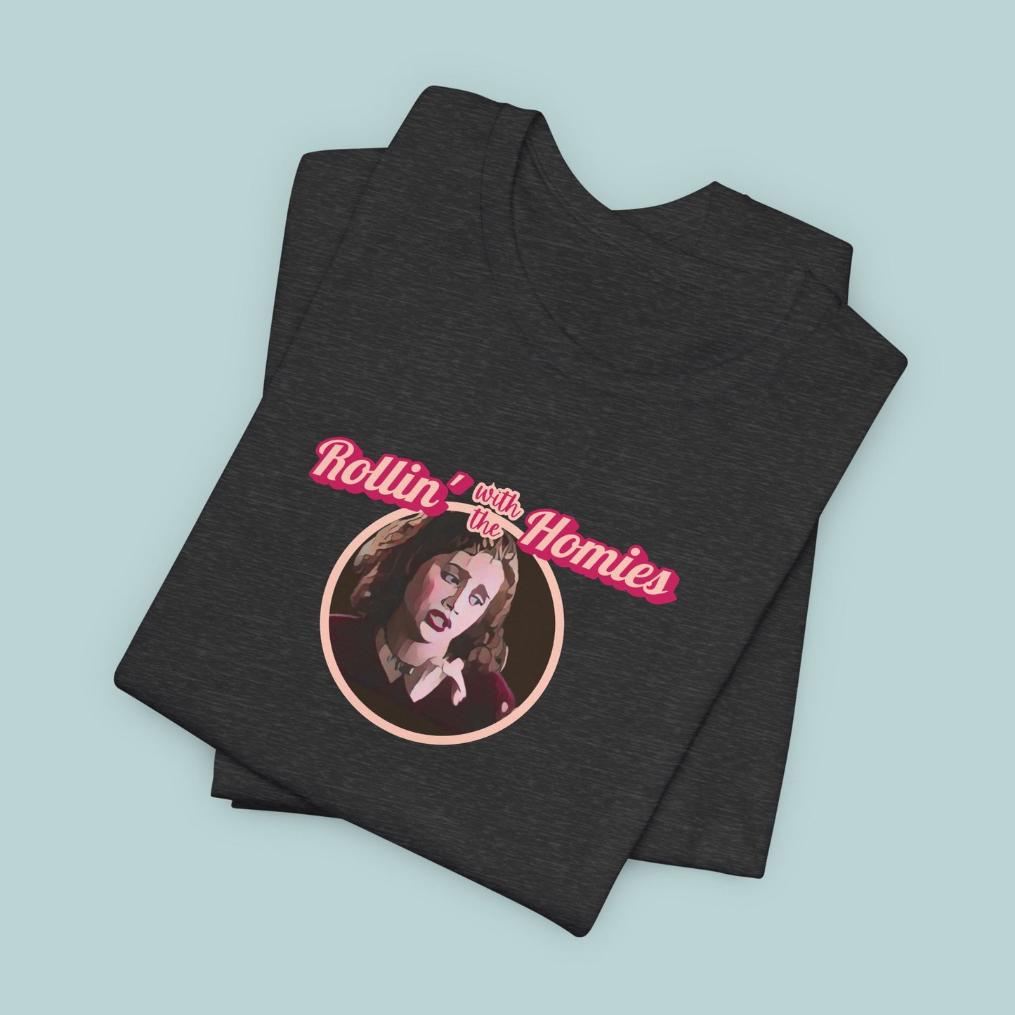 Camiseta de la película Clueless Rollin' With the Homies de los 90, top de moda retro, camiseta con gráficos hipster, camiseta vintage de cultura pop, camisetas clásicas de culto