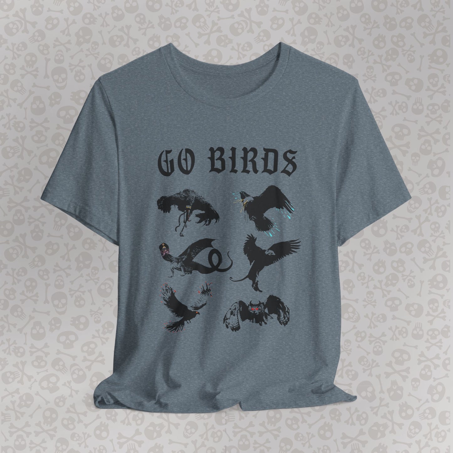 Go Birds Cryptids T-Shirt, Bird Cryptid Tee, Thunderbird Shirt, Snallygaster, Griffin, Phoenix, Devil Bird, Terror Bird, Philadelphia Shirt