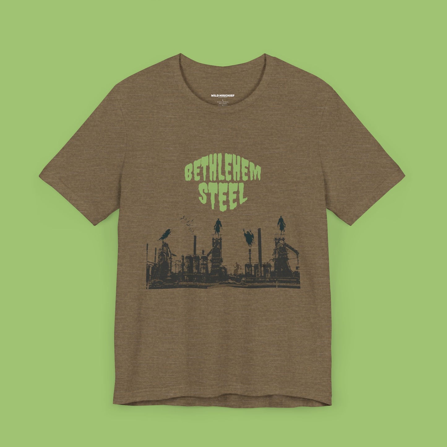 Spooky Bethlehem Steel T-Shirt, Bethlehem Goth, Vintage Style Tee, Retro Graphic Top, Unisex Jersey Short Sleeve Tee, Bethlehem PA