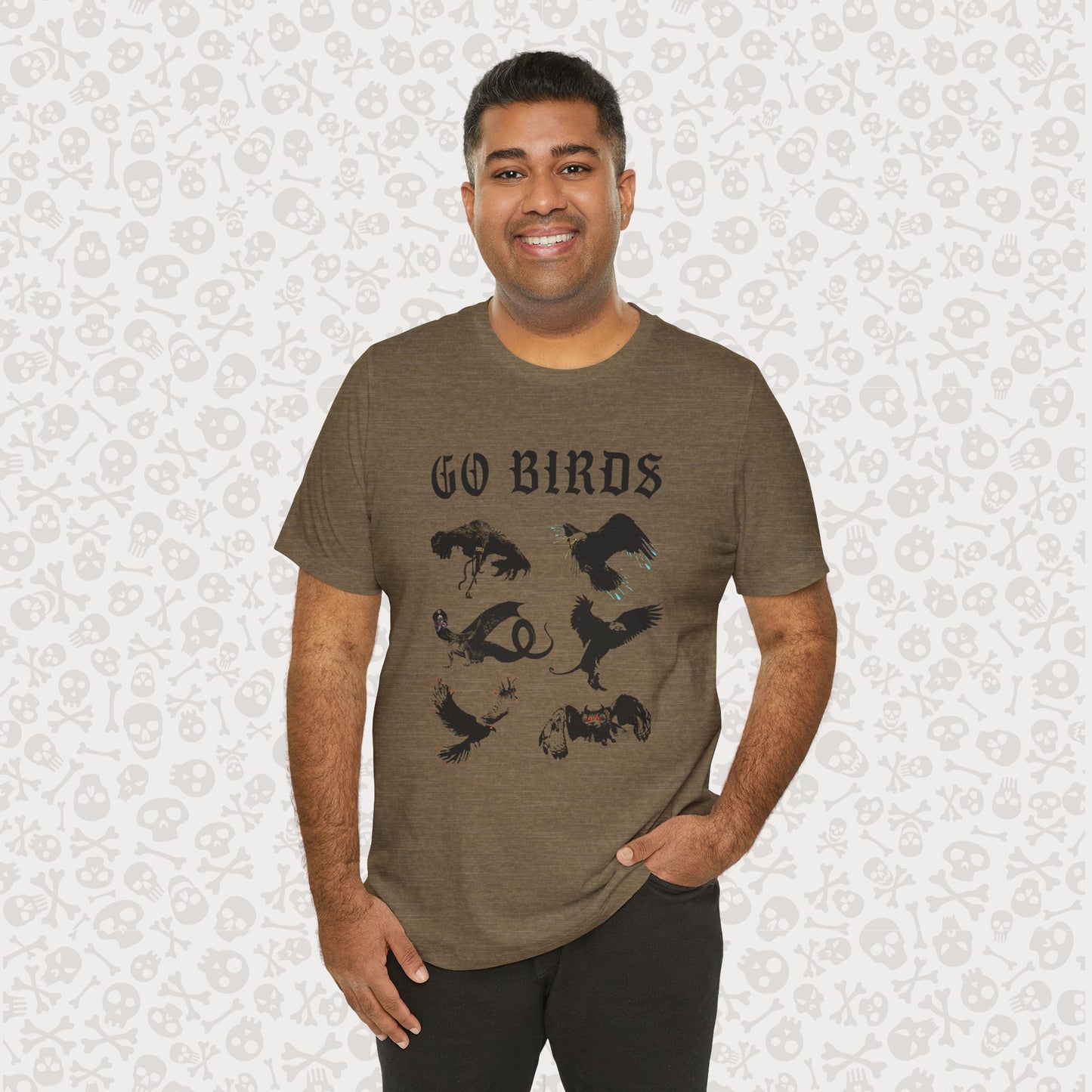 Go Birds Cryptids T-Shirt, Bird Cryptid Tee, Thunderbird Shirt, Snallygaster, Griffin, Phoenix, Devil Bird, Terror Bird, Philadelphia Shirt