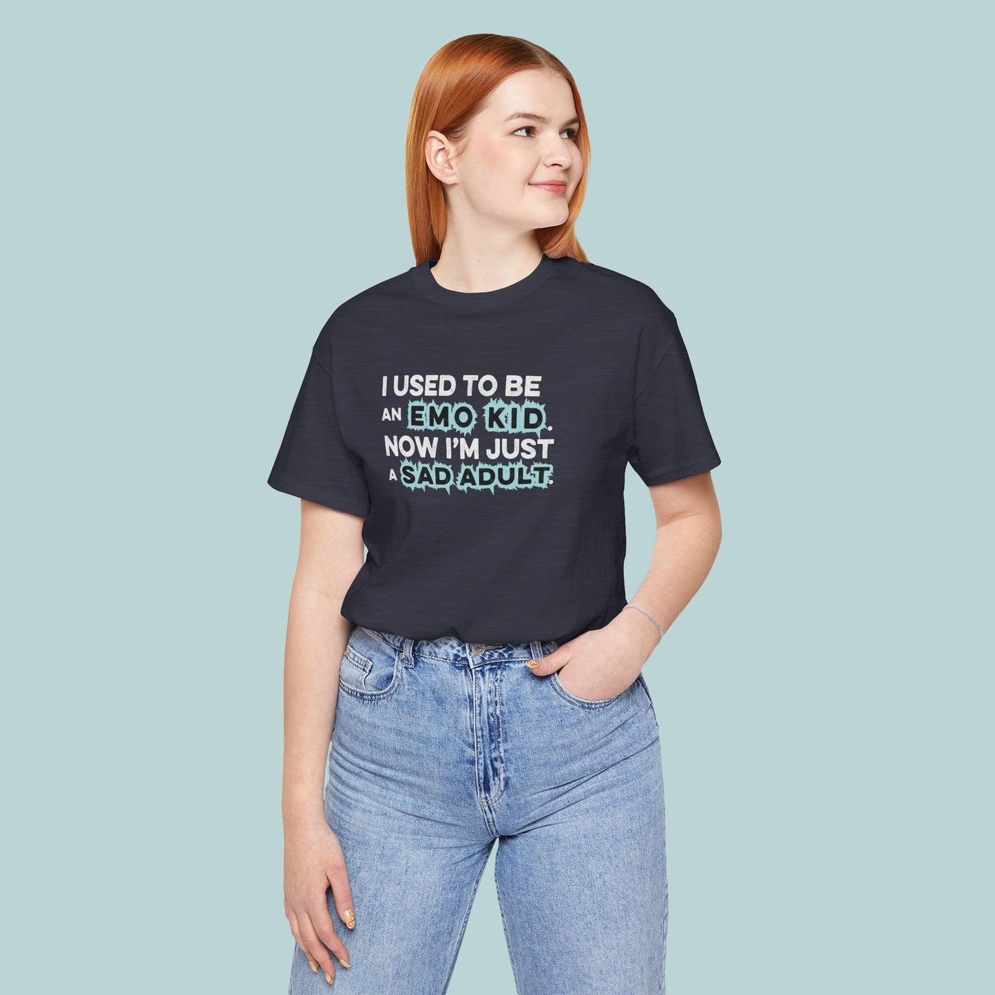 Former Emo Kid T-Shirt, Unisex Short Sleeve Tee, Gift for Sad Adults, Emo Fashion Tee, Casual Everyday Wear, Funny T-Shirt