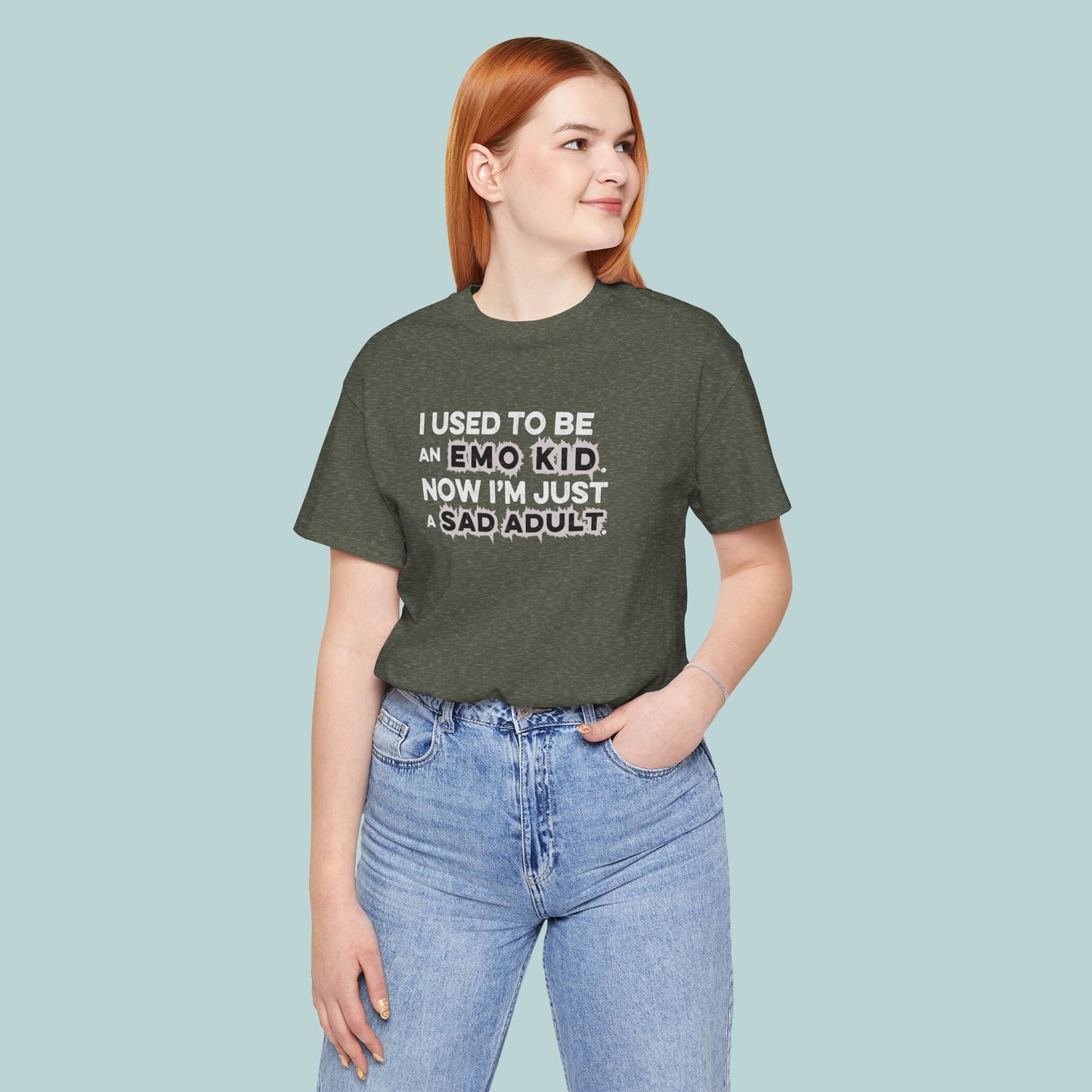 Former Emo Kid T-Shirt, Unisex Short Sleeve Tee, Gift for Sad Adults, Emo Fashion Tee, Casual Everyday Wear, Funny T-Shirt