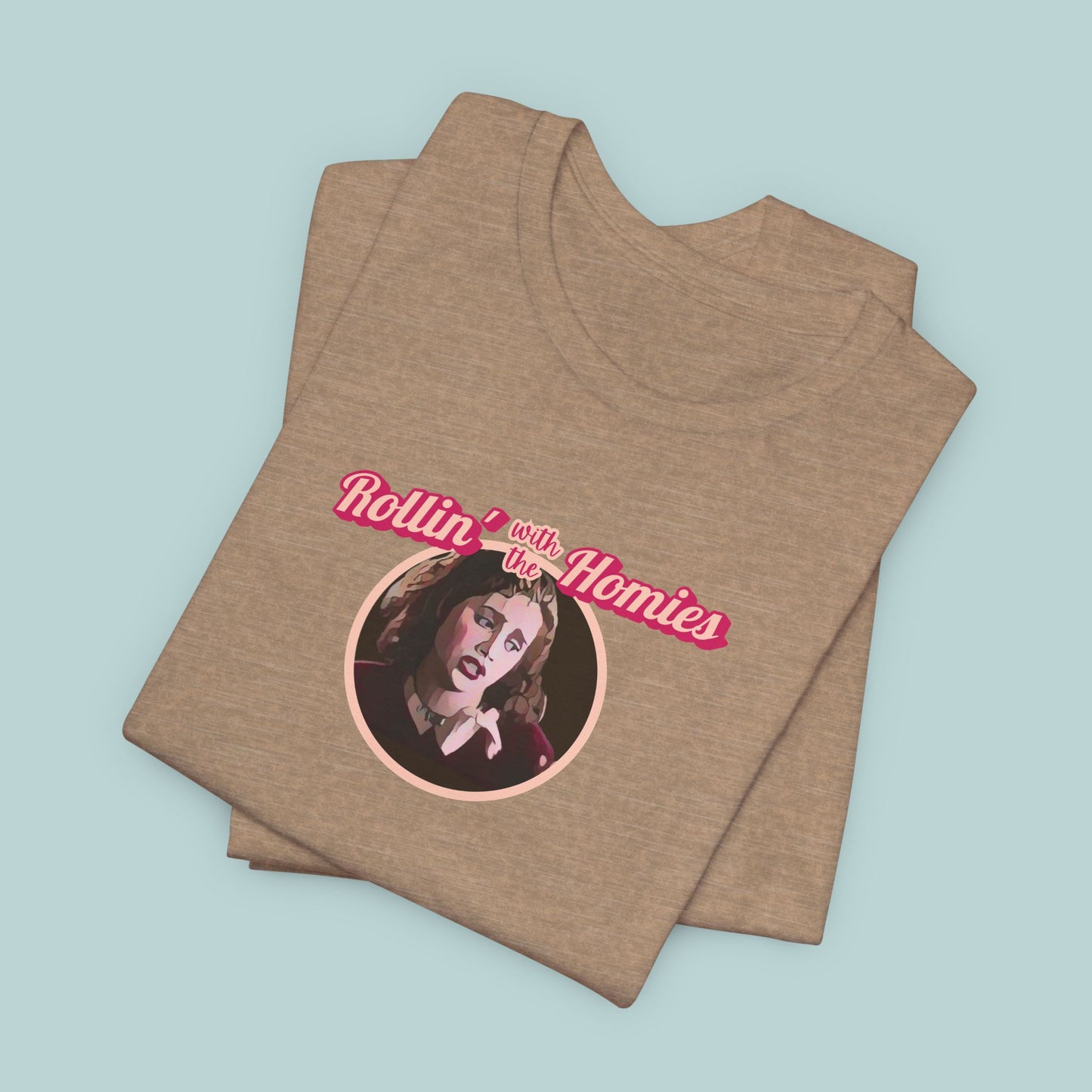 Camiseta de la película Clueless Rollin' With the Homies de los 90, top de moda retro, camiseta con gráficos hipster, camiseta vintage de cultura pop, camisetas clásicas de culto