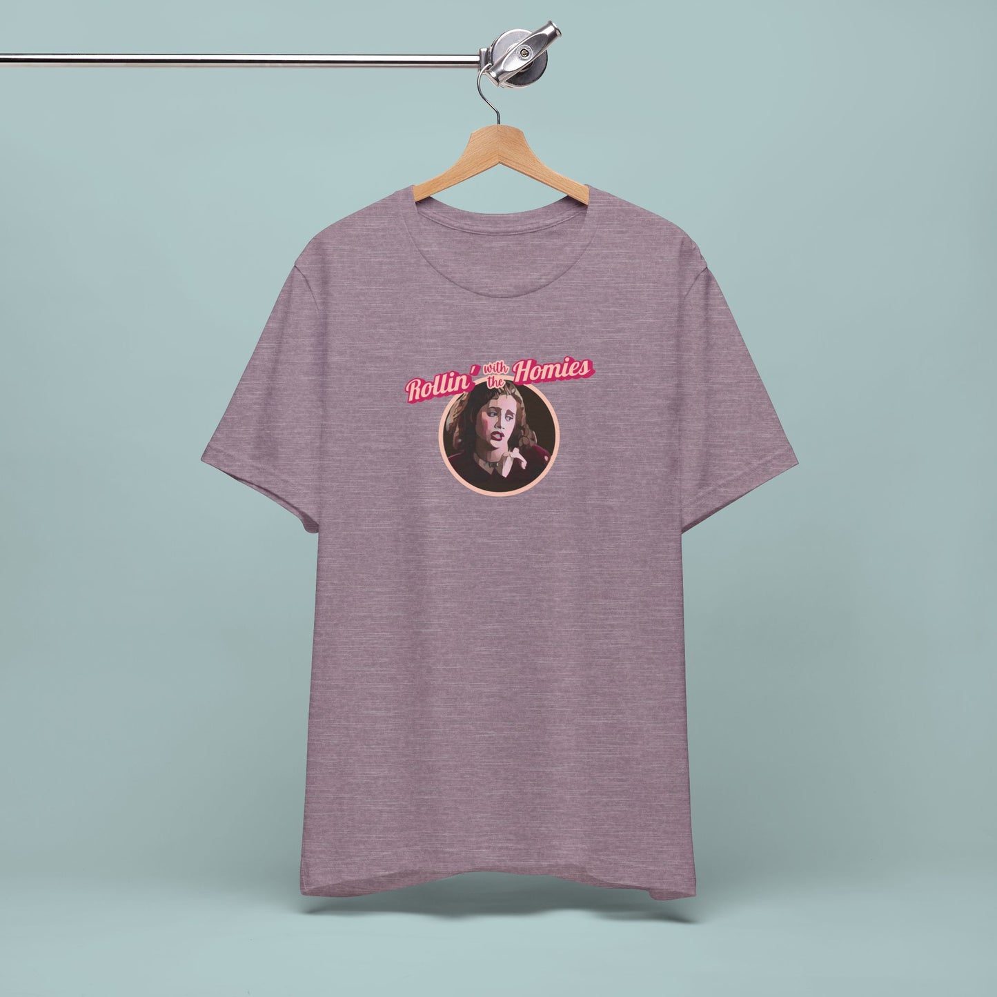 Camiseta de la película Clueless Rollin' With the Homies de los 90, top de moda retro, camiseta con gráficos hipster, camiseta vintage de cultura pop, camisetas clásicas de culto