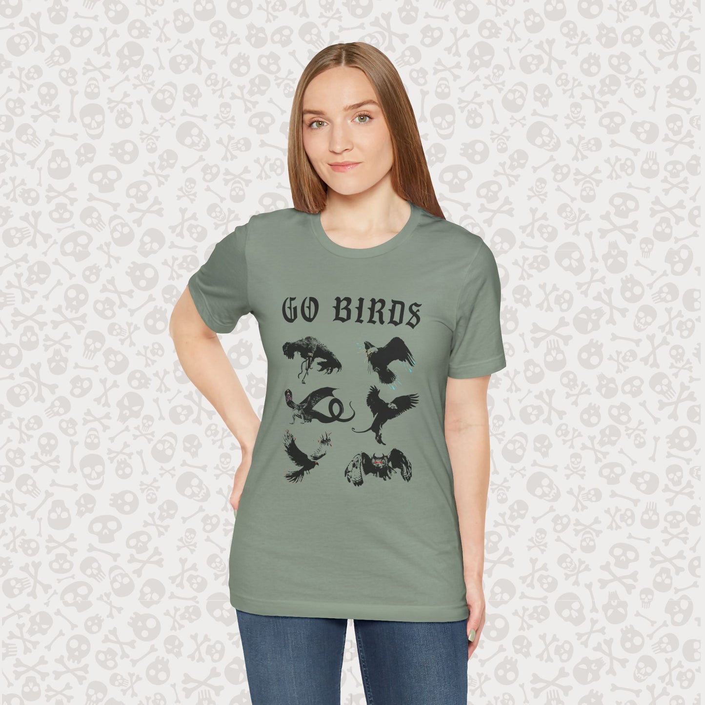 Go Birds Cryptids T-Shirt, Bird Cryptid Tee, Thunderbird Shirt, Snallygaster, Griffin, Phoenix, Devil Bird, Terror Bird, Philadelphia Shirt