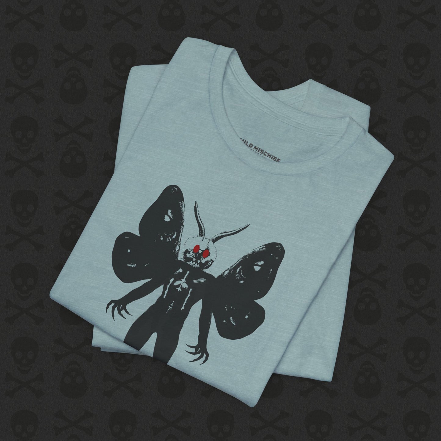 Camiseta Críptica de Mothman, Criatura Mitológica, Camiseta de Manga Corta Unisex, Camiseta de Leyenda Urbana, Camiseta de Criatura Paranormal, Camiseta Sobrenatural