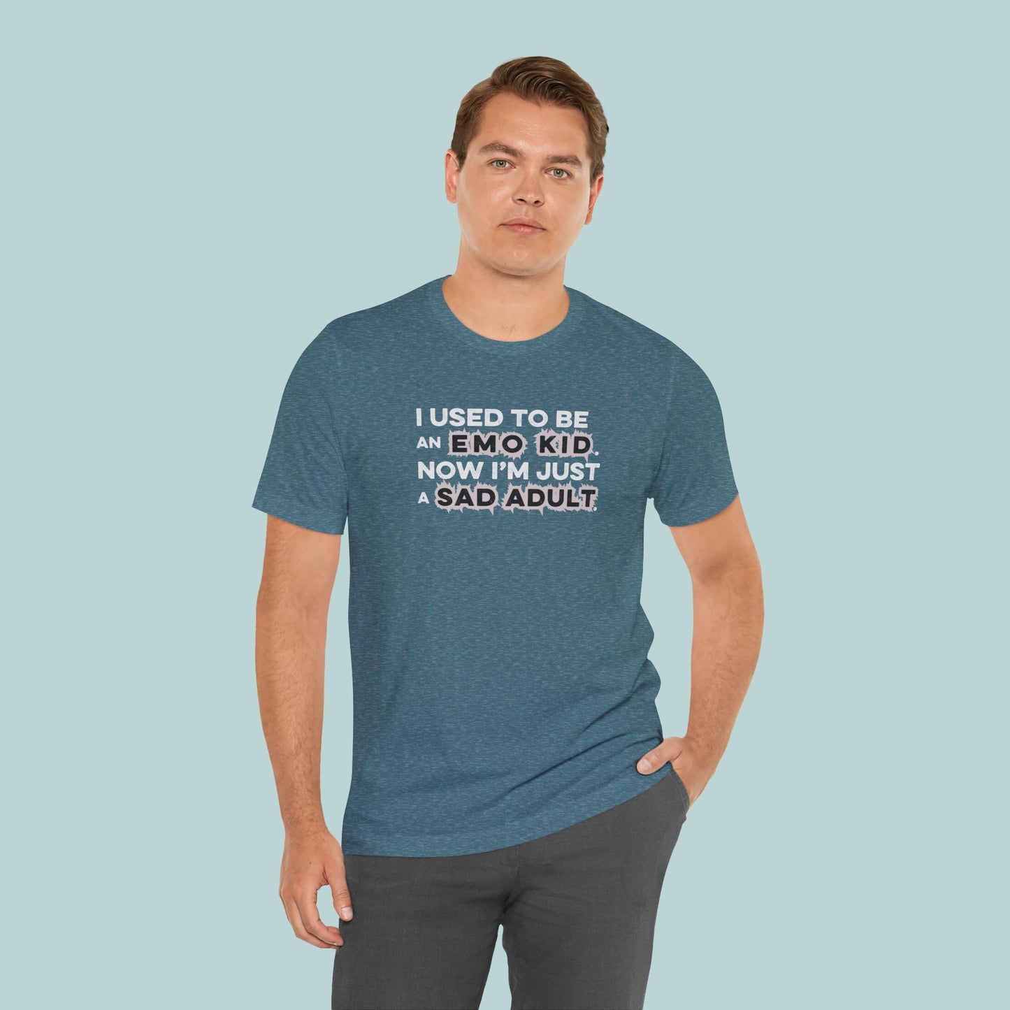 Former Emo Kid T-Shirt, Unisex Short Sleeve Tee, Gift for Sad Adults, Emo Fashion Tee, Casual Everyday Wear, Funny T-Shirt
