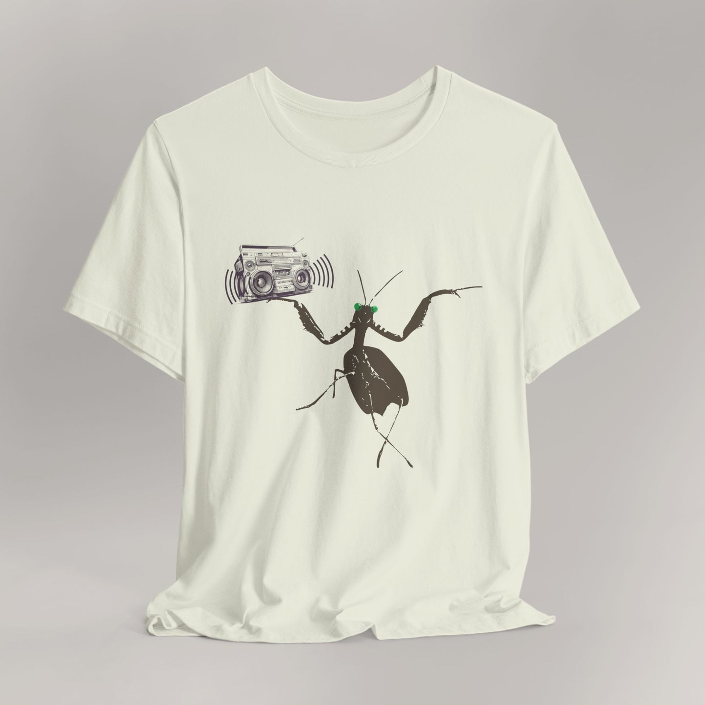 Praying Mantis Graphic Tee, Cryptid Mantis Man Shirt, Unique Bug Lover Gift, Unisex Jersey Short Sleeve T-Shirt, Bug Enthusiast Present