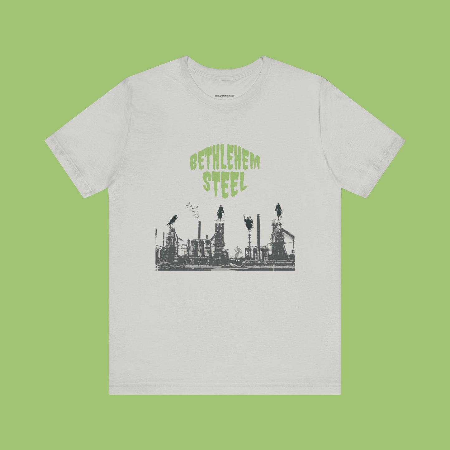 Spooky Bethlehem Steel T-Shirt, Bethlehem Goth, Vintage Style Tee, Retro Graphic Top, Unisex Jersey Short Sleeve Tee, Bethlehem PA