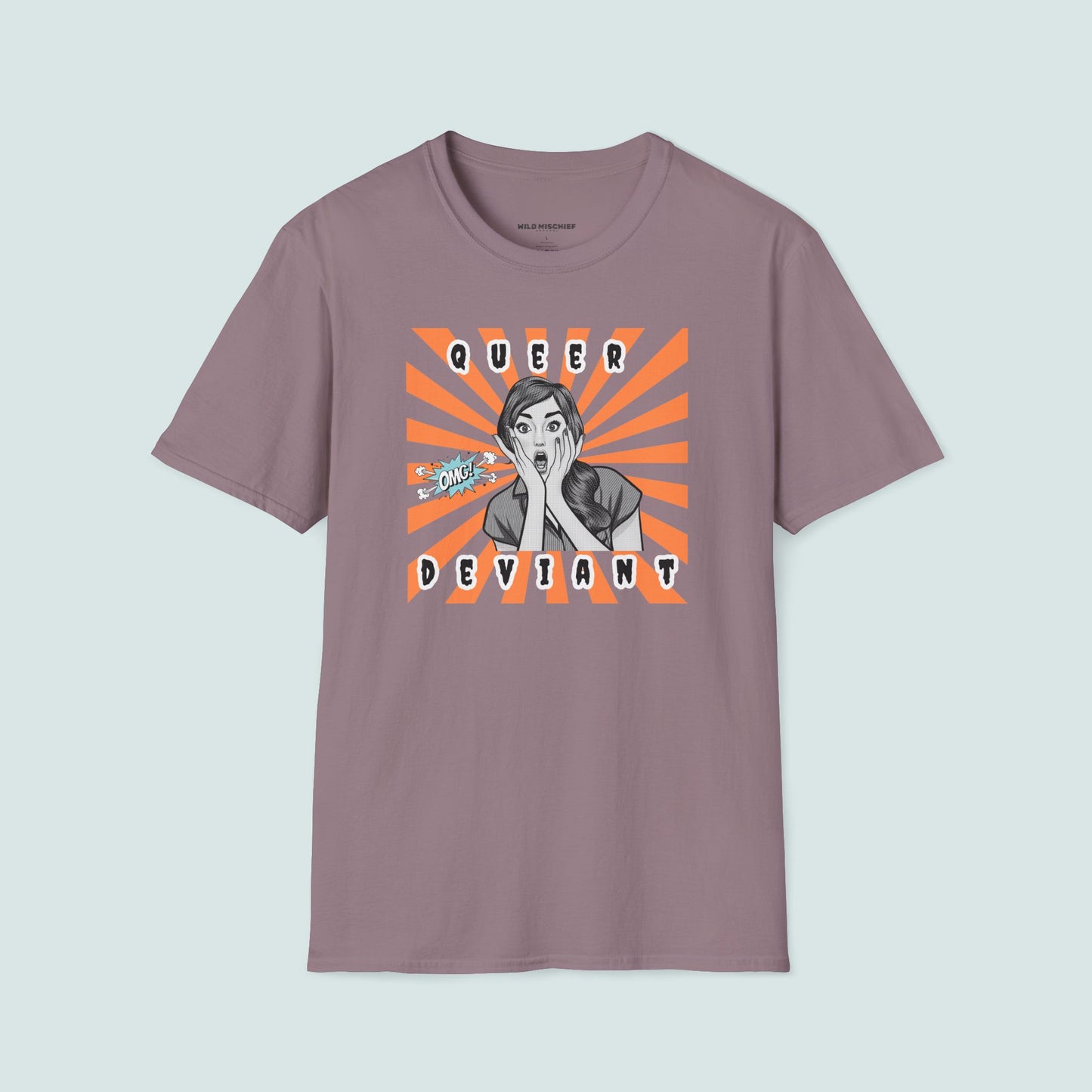 Queer Deviant Unisex Softstyle T-Shirt, LGBTQ+ Pride Tee - LGBTQ Clothing, Rainbow Shirt, LGBT Apparel, Gender Queer Top, Pride Parade
