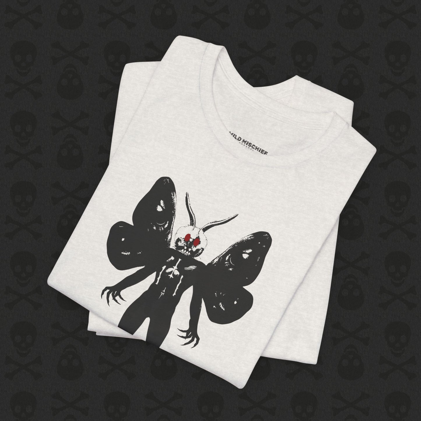 Camiseta Críptica de Mothman, Criatura Mitológica, Camiseta de Manga Corta Unisex, Camiseta de Leyenda Urbana, Camiseta de Criatura Paranormal, Camiseta Sobrenatural