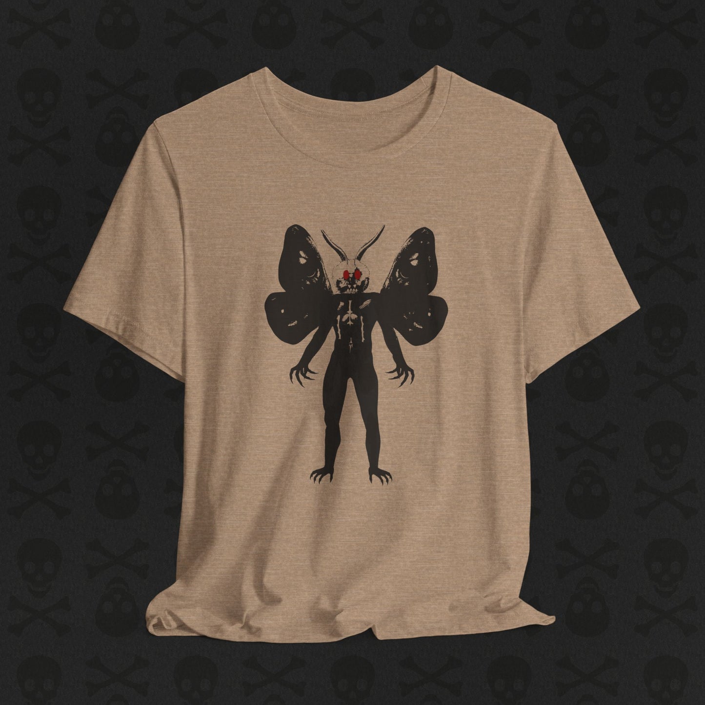 Camiseta Críptica de Mothman, Criatura Mitológica, Camiseta de Manga Corta Unisex, Camiseta de Leyenda Urbana, Camiseta de Criatura Paranormal, Camiseta Sobrenatural