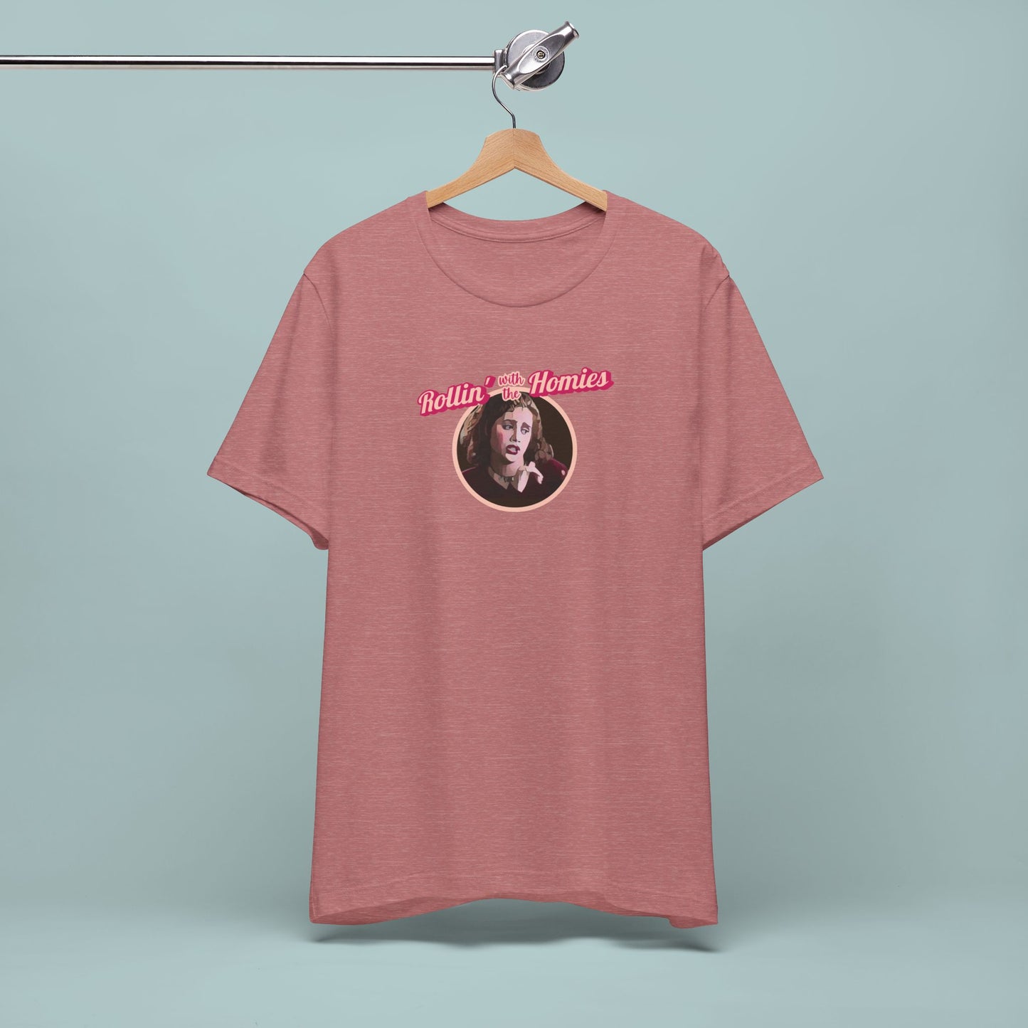 Camiseta de la película Clueless Rollin' With the Homies de los 90, top de moda retro, camiseta con gráficos hipster, camiseta vintage de cultura pop, camisetas clásicas de culto