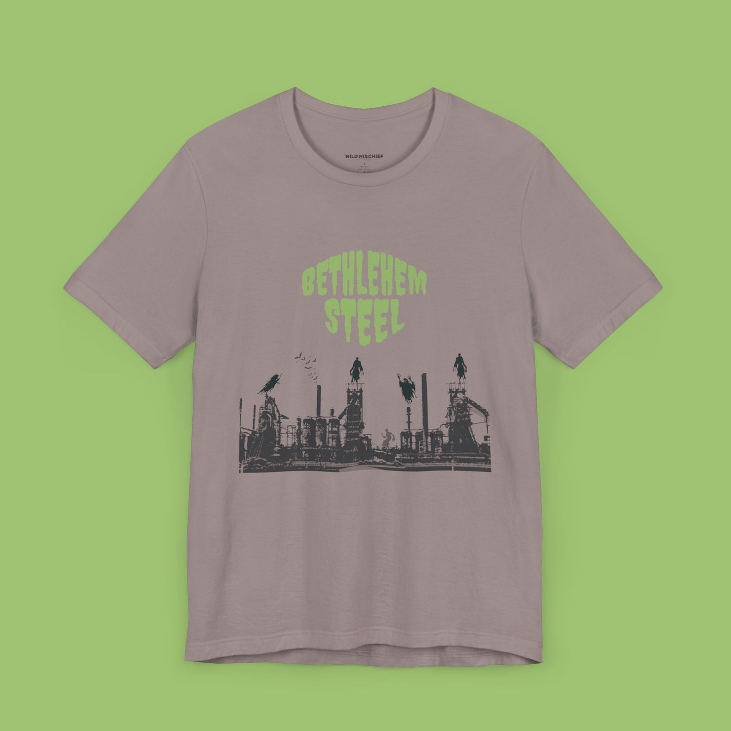 Spooky Bethlehem Steel T-Shirt, Bethlehem Goth, Vintage Style Tee, Retro Graphic Top, Unisex Jersey Short Sleeve Tee, Bethlehem PA