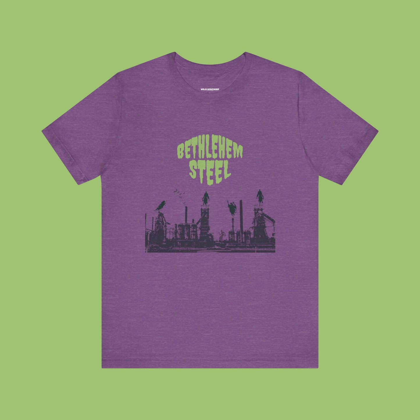 Spooky Bethlehem Steel T-Shirt, Bethlehem Goth, Vintage Style Tee, Retro Graphic Top, Unisex Jersey Short Sleeve Tee, Bethlehem PA