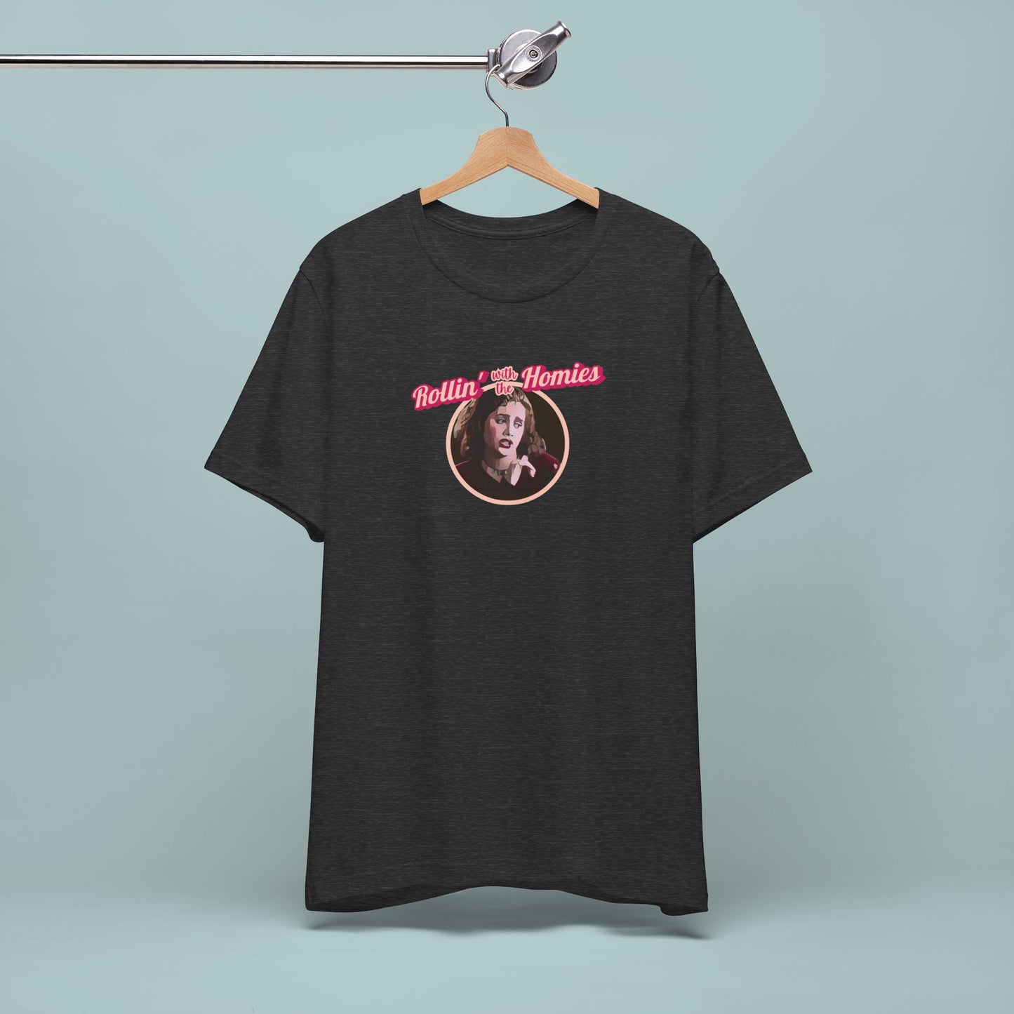 Camiseta de la película Clueless Rollin' With the Homies de los 90, top de moda retro, camiseta con gráficos hipster, camiseta vintage de cultura pop, camisetas clásicas de culto