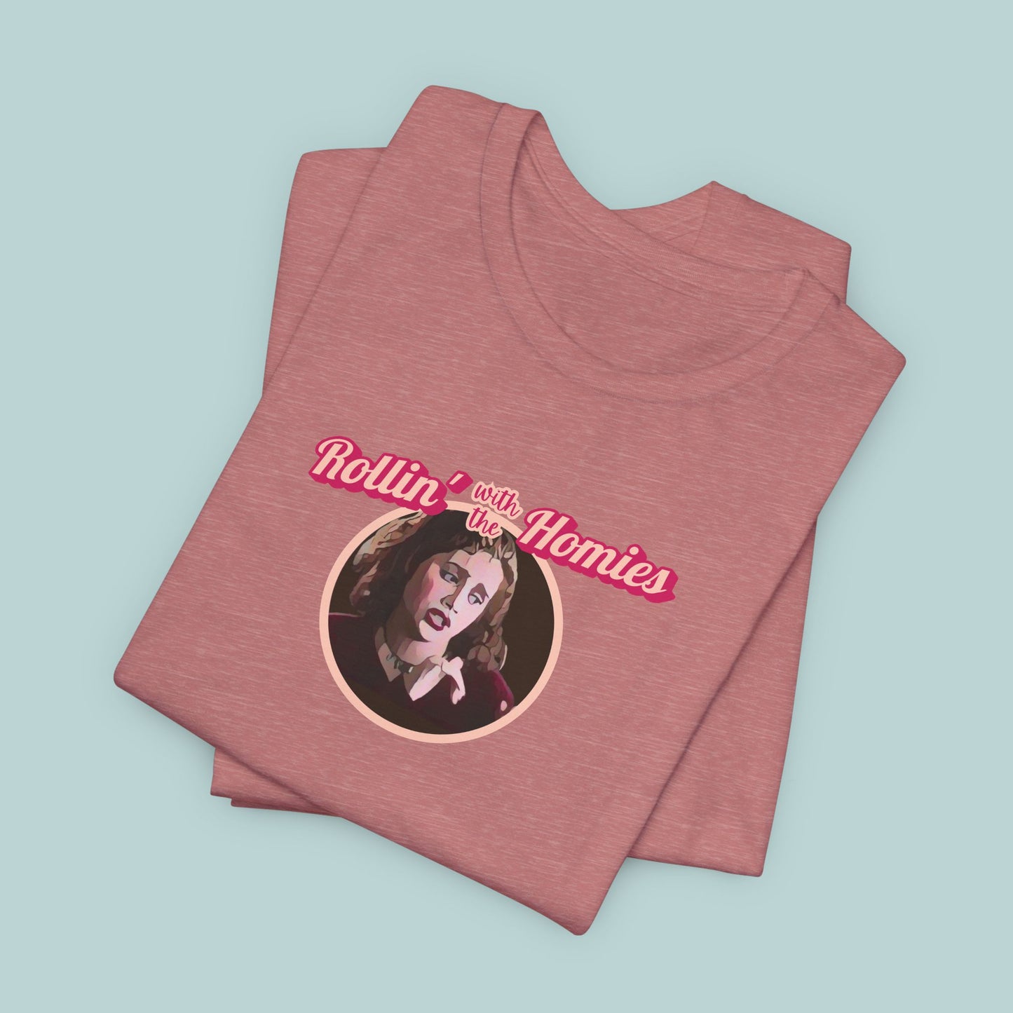 Camiseta de la película Clueless Rollin' With the Homies de los 90, top de moda retro, camiseta con gráficos hipster, camiseta vintage de cultura pop, camisetas clásicas de culto