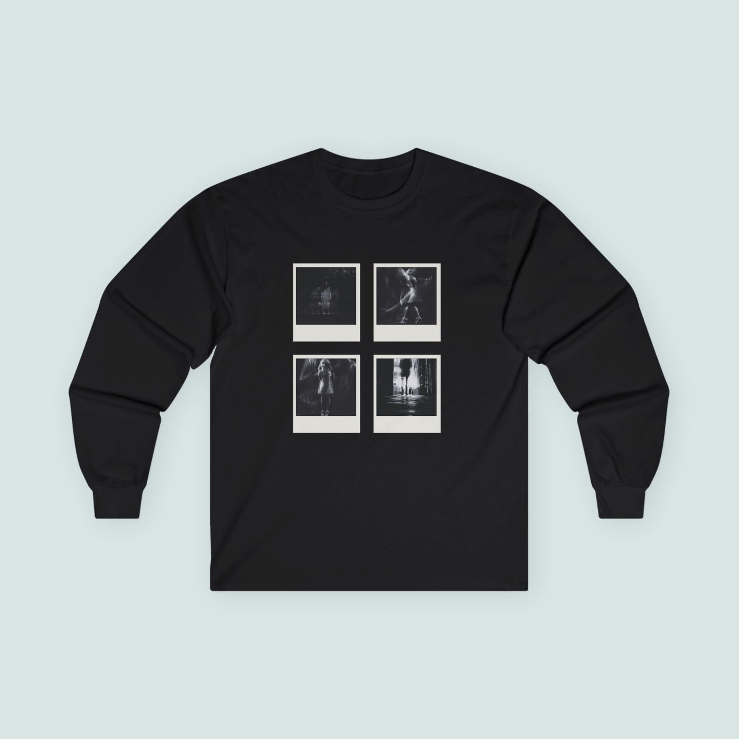 Camiseta de manga larga fantasmal Polaroids of Apparitions, camiseta de algodón embrujada, camiseta vintage Spirit, camiseta unisex de fotografía paranormal