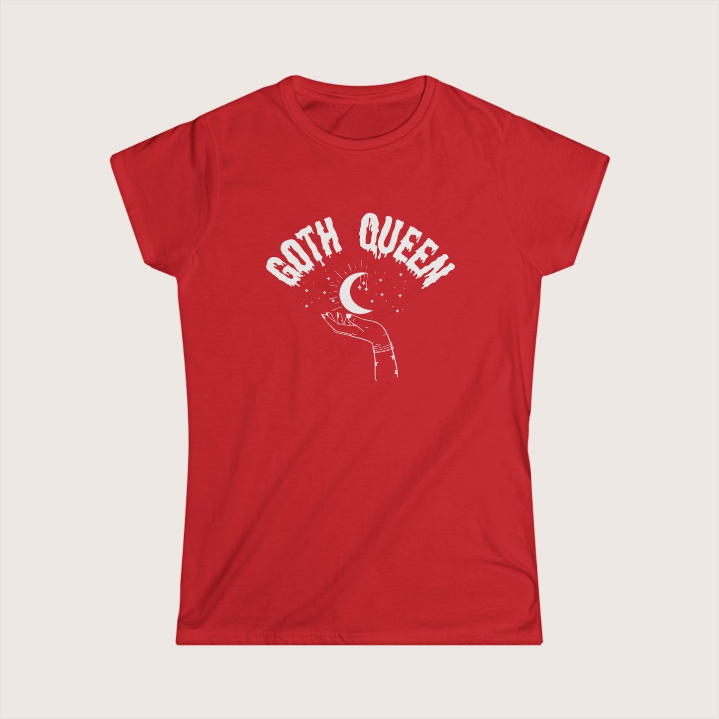 Camiseta Gótica Reina Luna, Camiseta Gótica para Mujer, Top Oscuro, Ropa Gótica, Camiseta con Fases Lunares