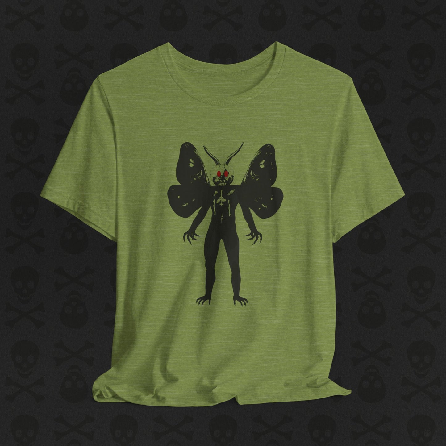 Camiseta Críptica de Mothman, Criatura Mitológica, Camiseta de Manga Corta Unisex, Camiseta de Leyenda Urbana, Camiseta de Criatura Paranormal, Camiseta Sobrenatural
