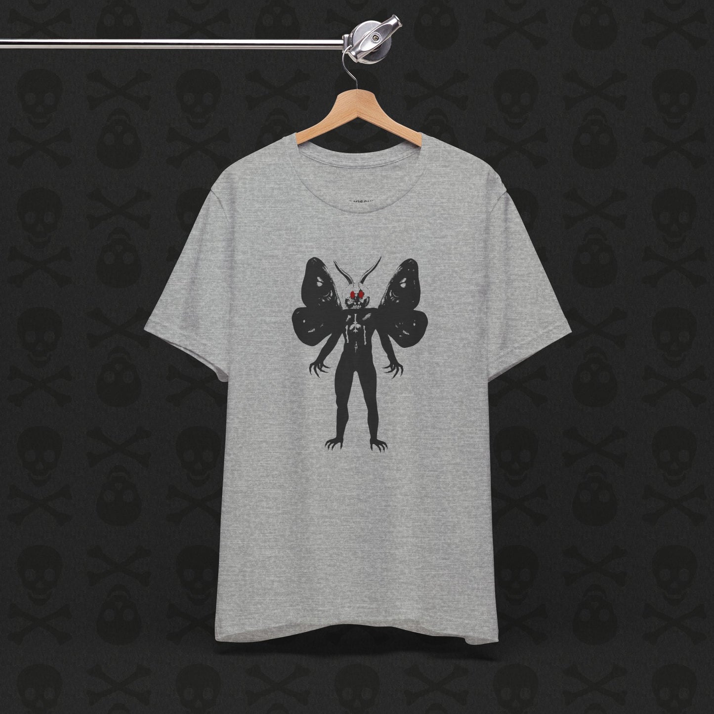 Camiseta Críptica de Mothman, Criatura Mitológica, Camiseta de Manga Corta Unisex, Camiseta de Leyenda Urbana, Camiseta de Criatura Paranormal, Camiseta Sobrenatural