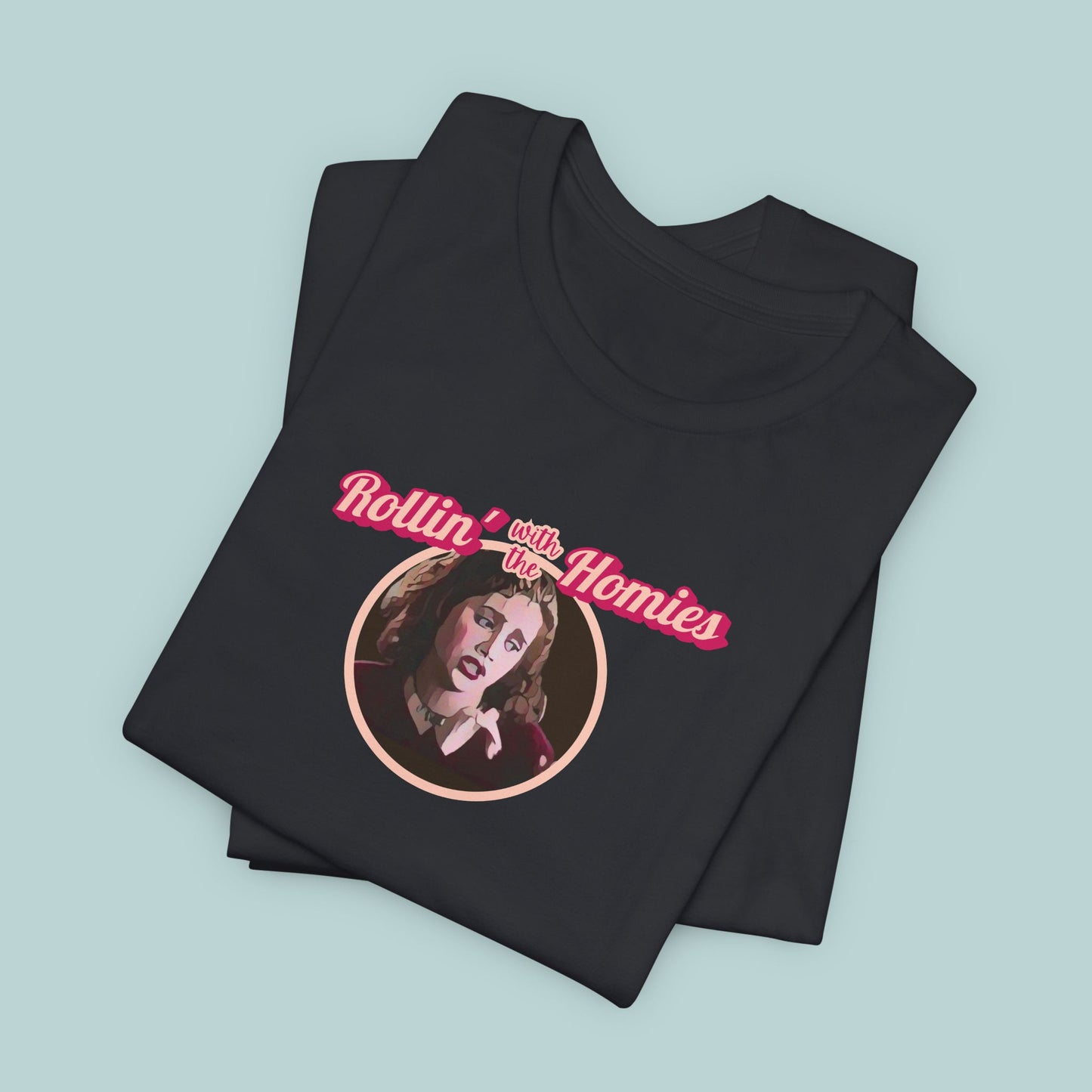 Camiseta de la película Clueless Rollin' With the Homies de los 90, top de moda retro, camiseta con gráficos hipster, camiseta vintage de cultura pop, camisetas clásicas de culto