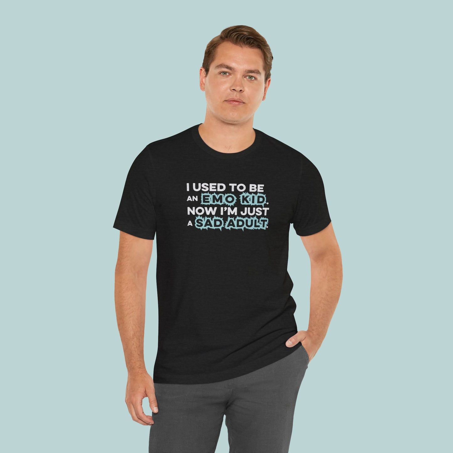 Former Emo Kid T-Shirt, Unisex Short Sleeve Tee, Gift for Sad Adults, Emo Fashion Tee, Casual Everyday Wear, Funny T-Shirt