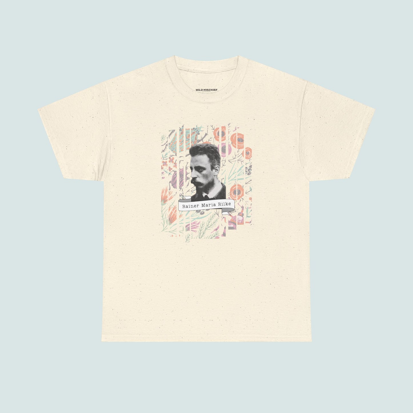 Camiseta de poesía de Rainer Maria Rilke, camiseta literaria, regalo de poesía, camiseta de poeta, regalo de escritor, floral