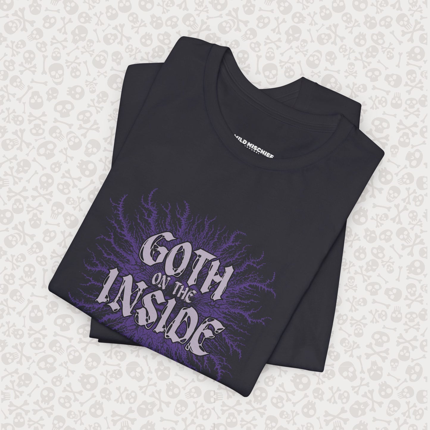 Goth on the Inside Unisex Tee, Goth Emo Punk Graphic Shirt, Dark Alternative Clothing, Punk Rock T-Shirt, Gothic Fashion Top