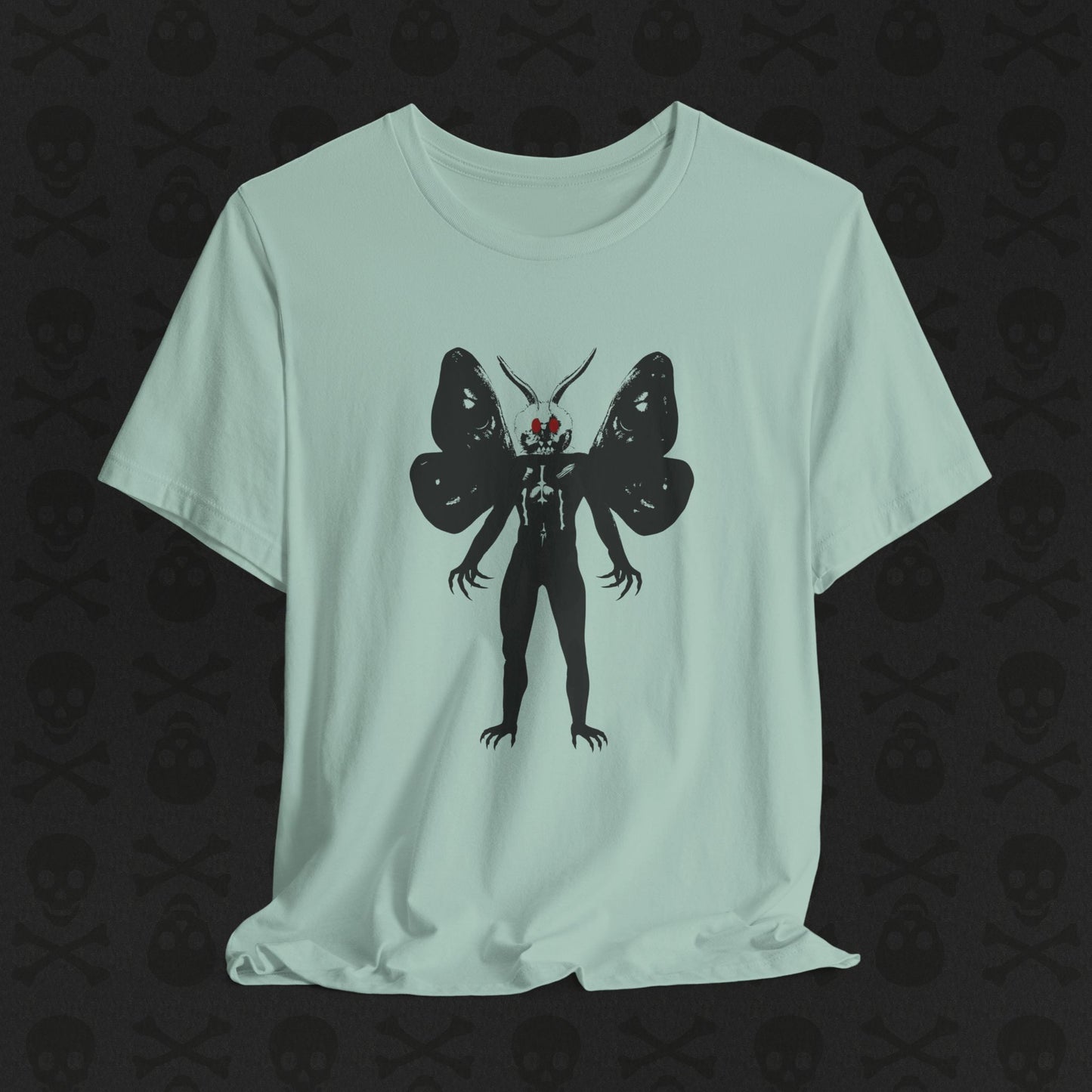 Camiseta Críptica de Mothman, Criatura Mitológica, Camiseta de Manga Corta Unisex, Camiseta de Leyenda Urbana, Camiseta de Criatura Paranormal, Camiseta Sobrenatural