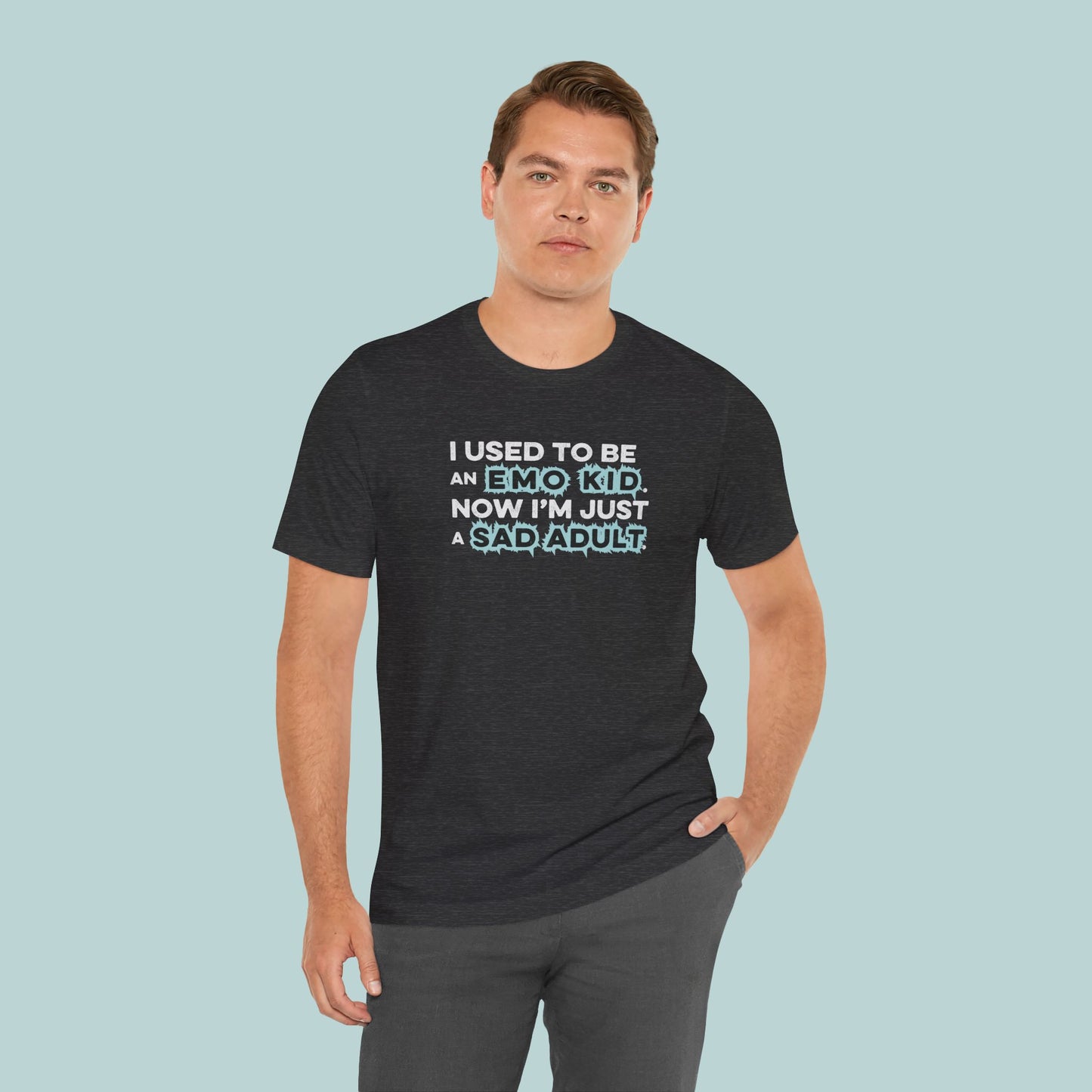 Former Emo Kid T-Shirt, Unisex Short Sleeve Tee, Gift for Sad Adults, Emo Fashion Tee, Casual Everyday Wear, Funny T-Shirt