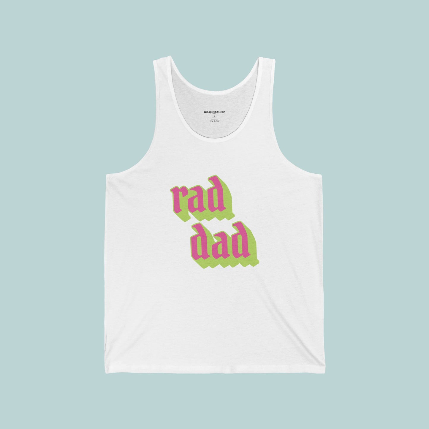 Rad Dad Jersey Tank - Perfect for Father's Day, Gifts for Dad, Summer Casual Wear, Family Gatherings, Trendy Father Apparel, 90s aesthetic