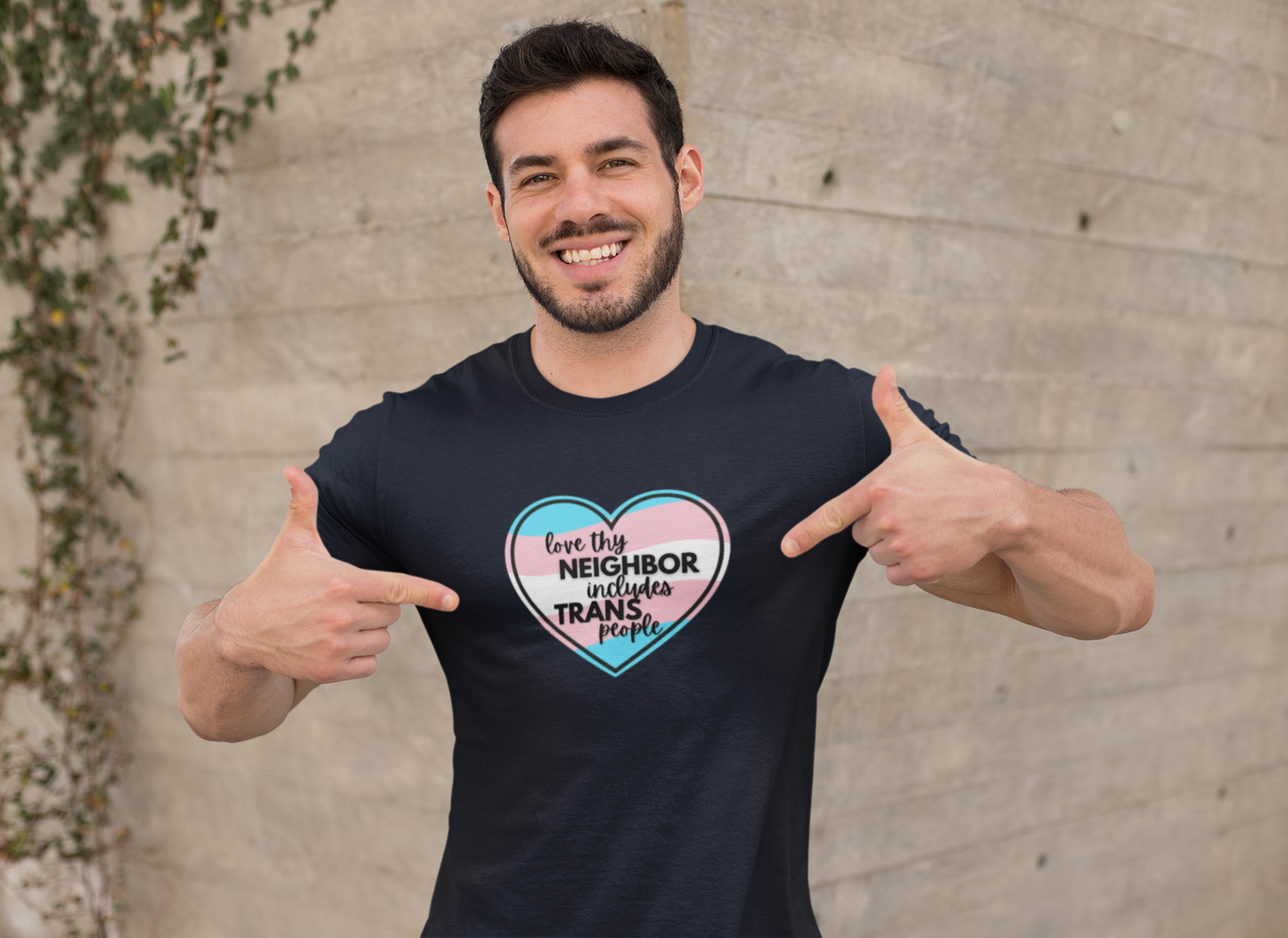 Camiseta clásica unisex "Ama a tu prójimo incluye a las personas trans": orgullo inclusivo, regalo LGBTQ+, camiseta con mensaje, aliado trans, aliado LGBTQ
