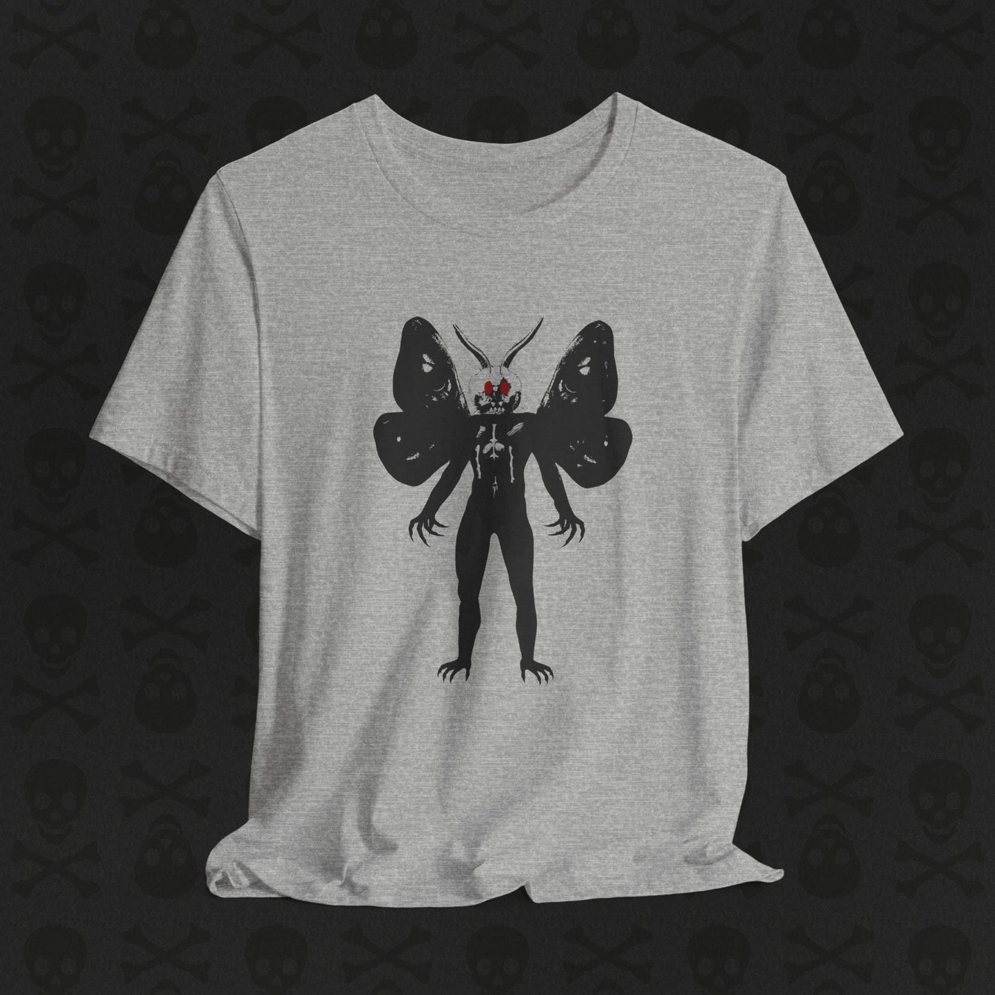 Camiseta Críptica de Mothman, Criatura Mitológica, Camiseta de Manga Corta Unisex, Camiseta de Leyenda Urbana, Camiseta de Criatura Paranormal, Camiseta Sobrenatural
