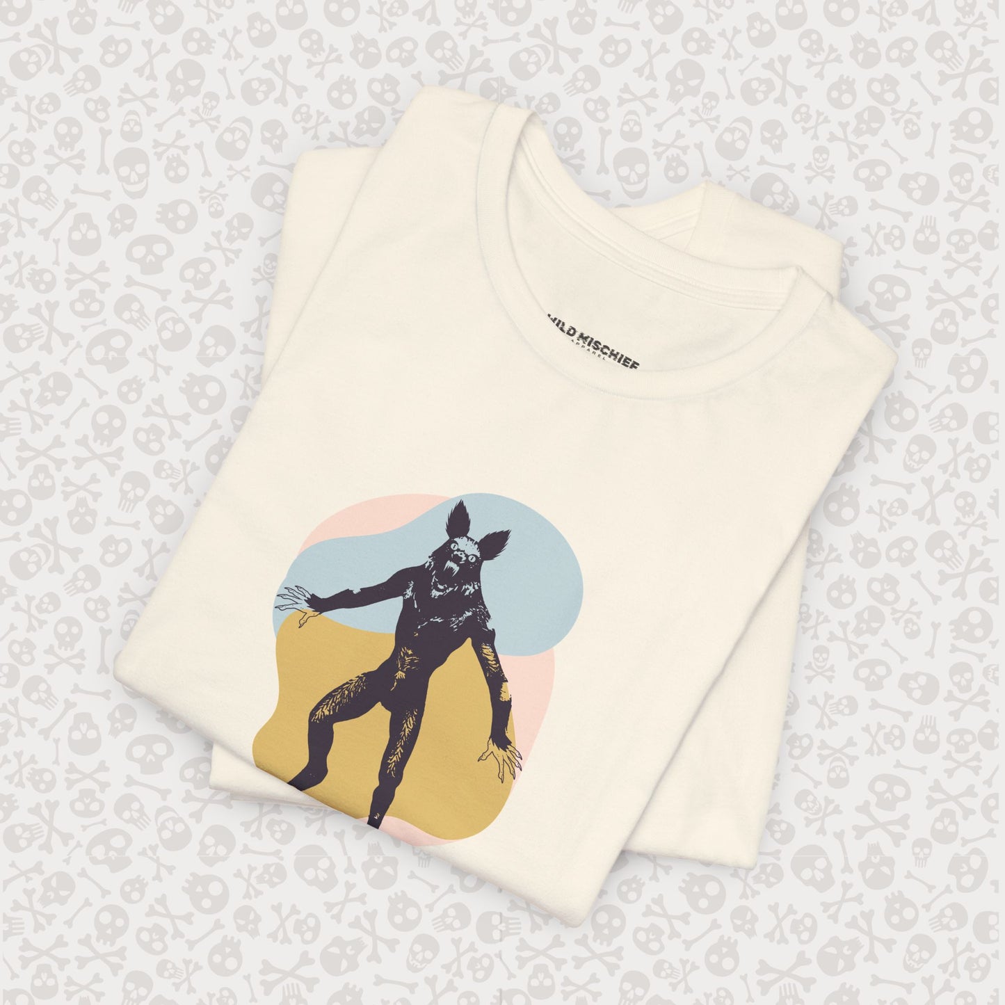 Camiseta abstracta con gráfico de hombre lobo, unisex, de Halloween, de terror, de luna llena, de Teen Wolf, de Cryptids