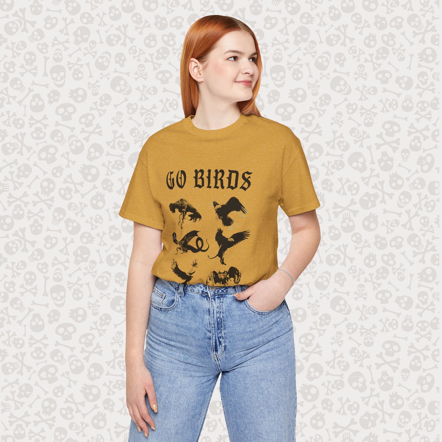 Go Birds Cryptids T-Shirt, Bird Cryptid Tee, Thunderbird Shirt, Snallygaster, Griffin, Phoenix, Devil Bird, Terror Bird, Philadelphia Shirt